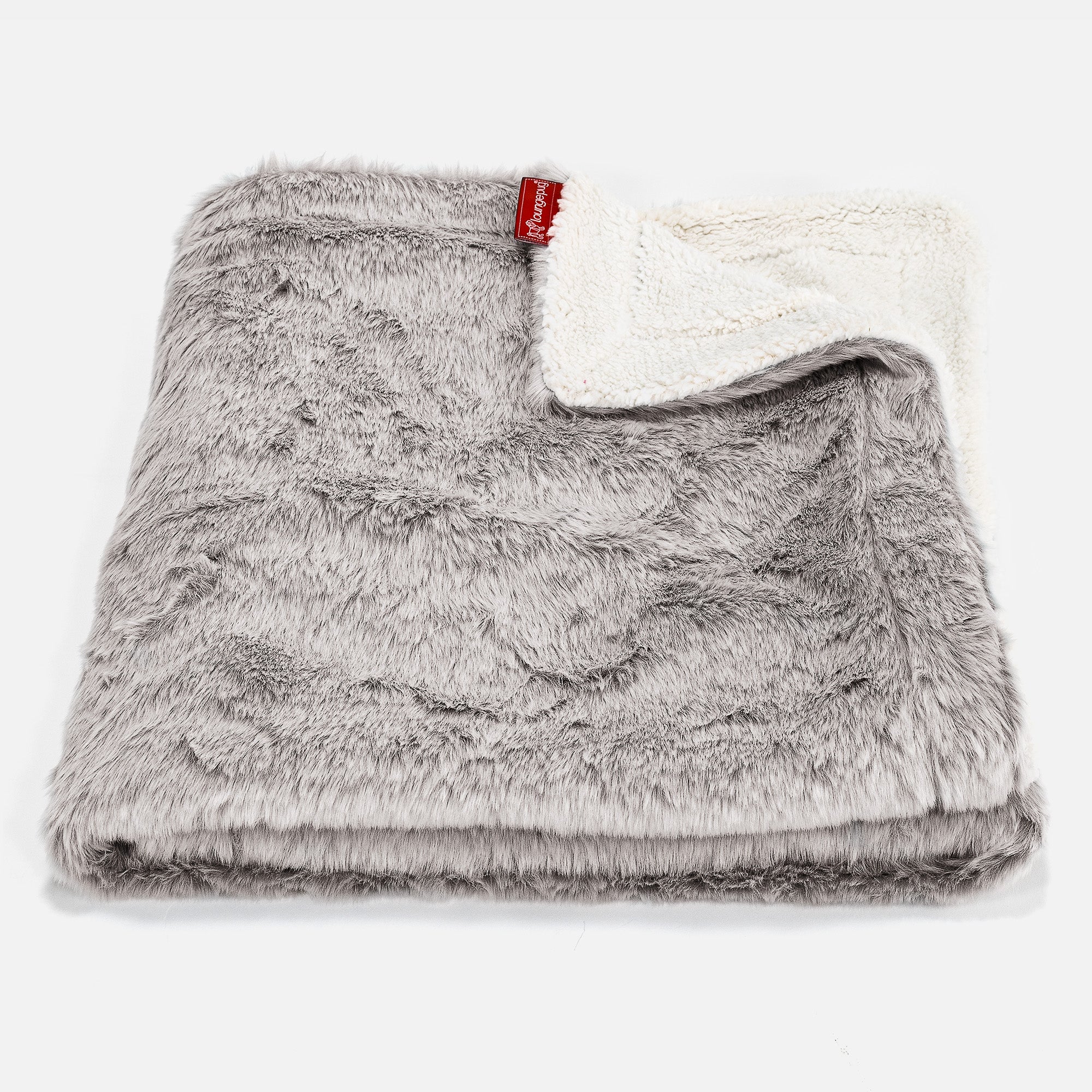 Sherpa-Decke - Kaninchen Kunstfell Hellgrau - Image 2