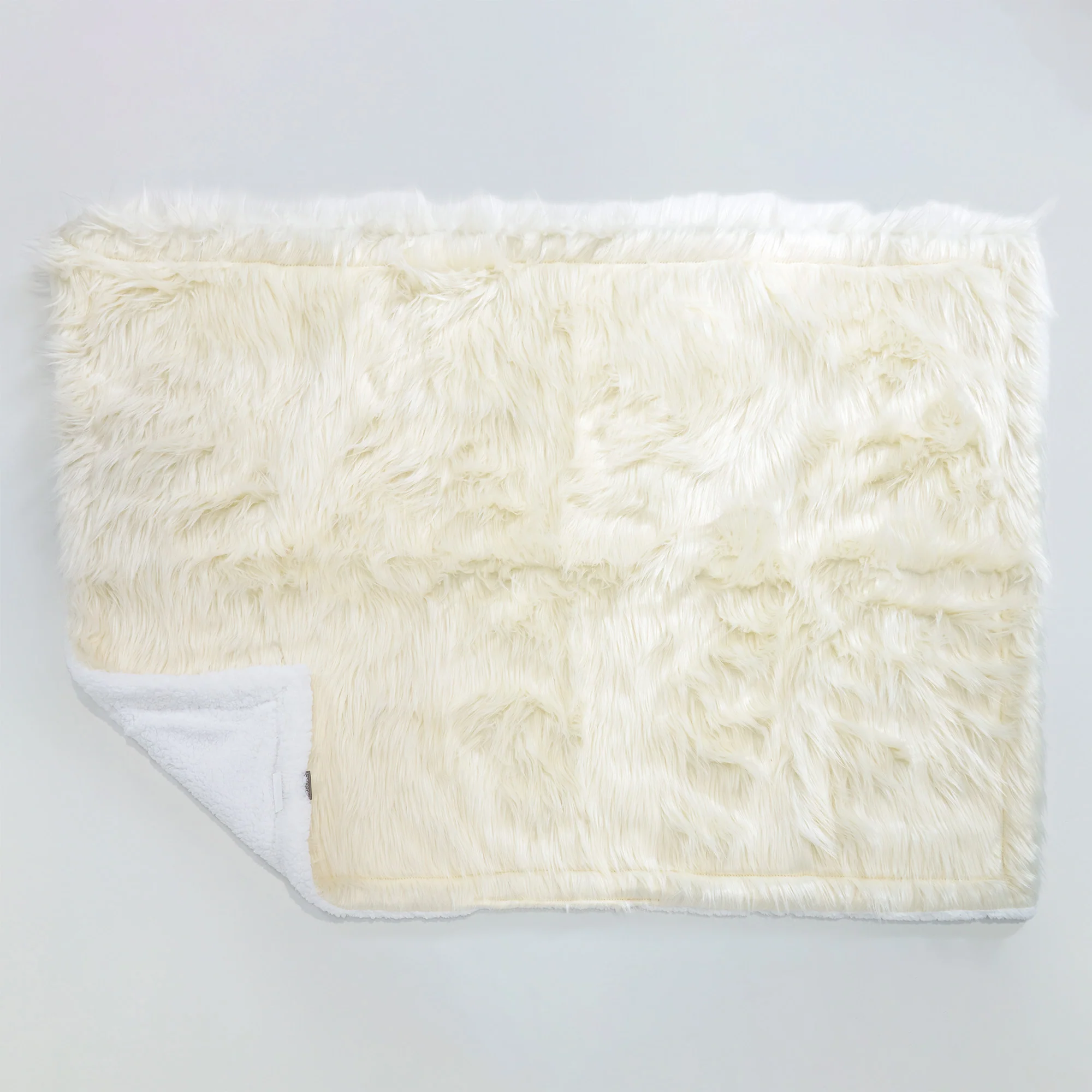 Sherpa-Decke - Mongolisches Kunstfell Crème - Image 2