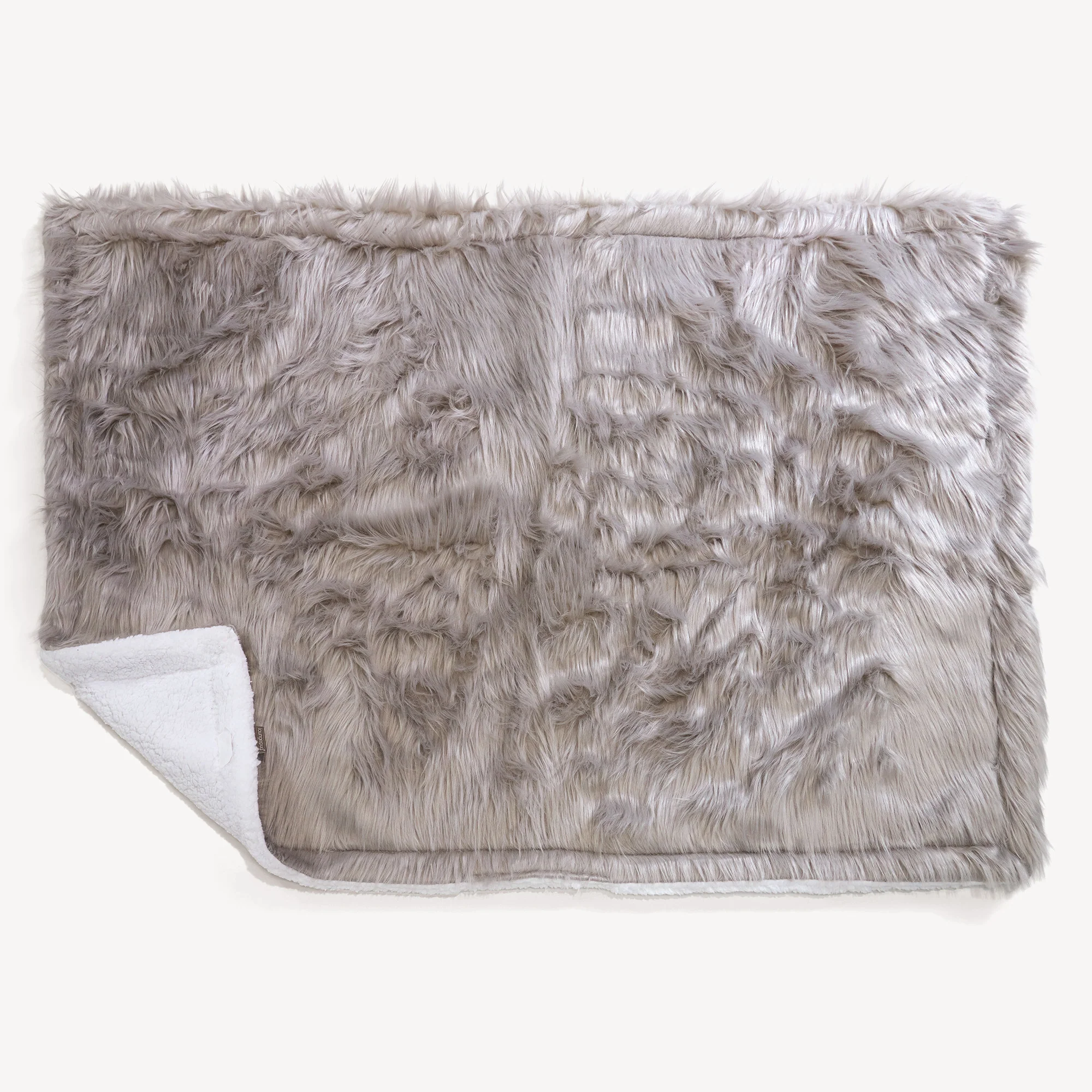 Sherpa-Decke - Mongolisches Kunstfell Grau - Image 2