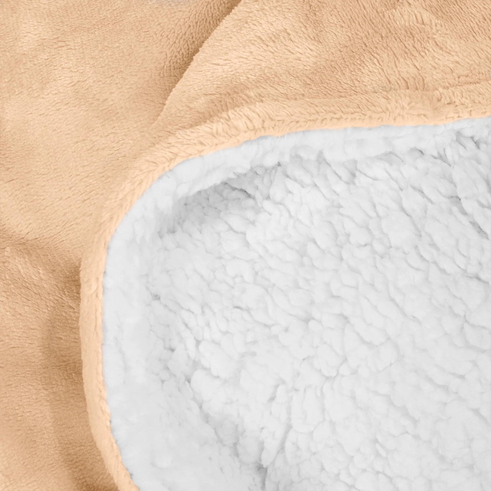 Sherpa-Decke - Sherpa-Fleece Nerzfarben - Image 4