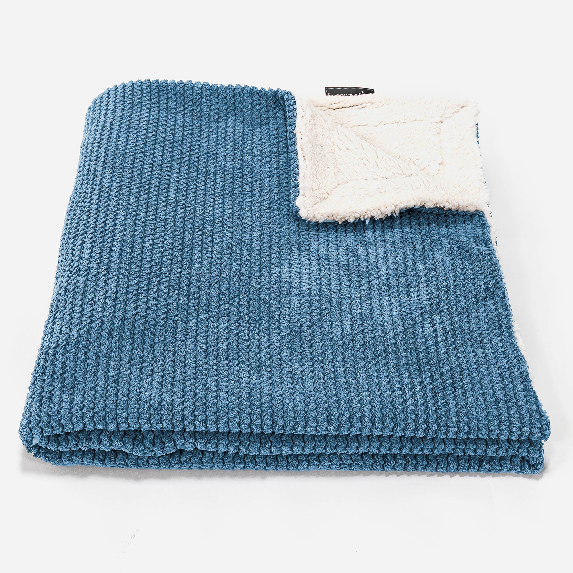 Sherpa-Decke - Pom-Pom Himmelblau - Image 2