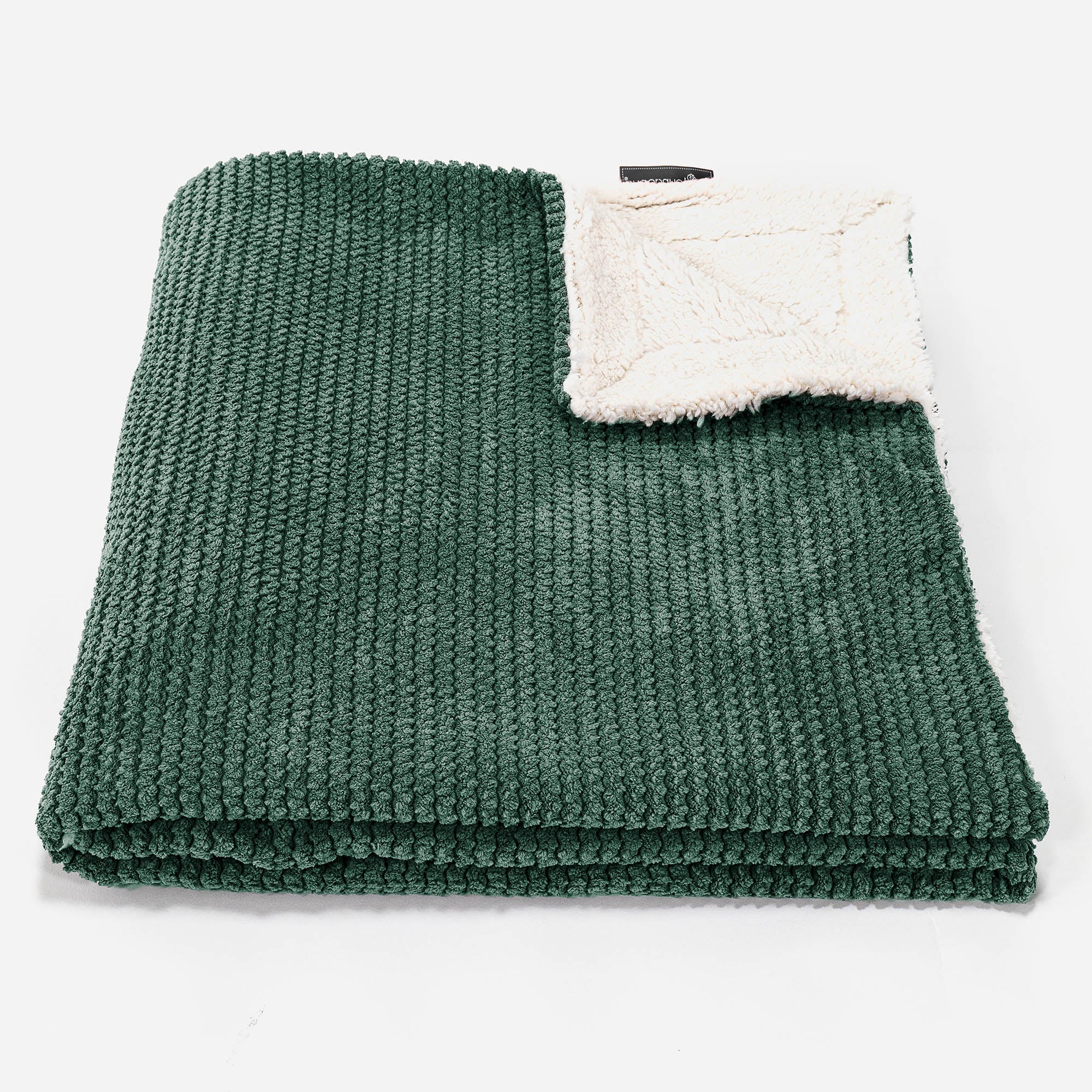 Sherpa-Decke - Pom-Pom Moosgrün - Image 2