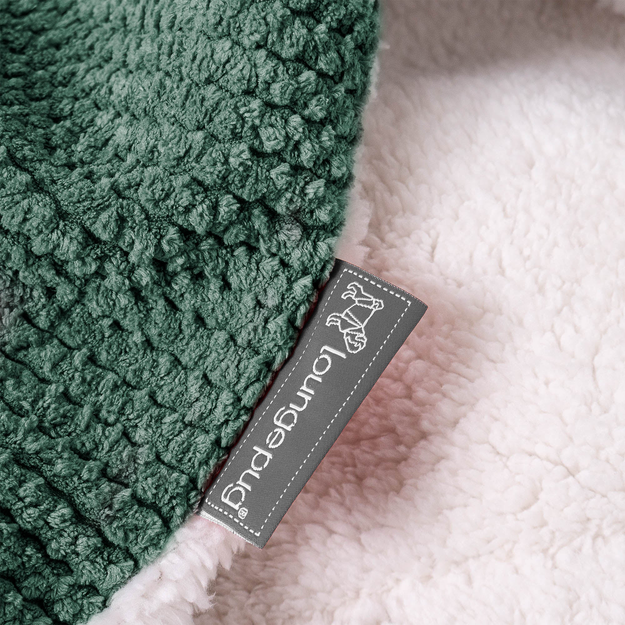 Sherpa-Decke - Pom-Pom Moosgrün - Image 4