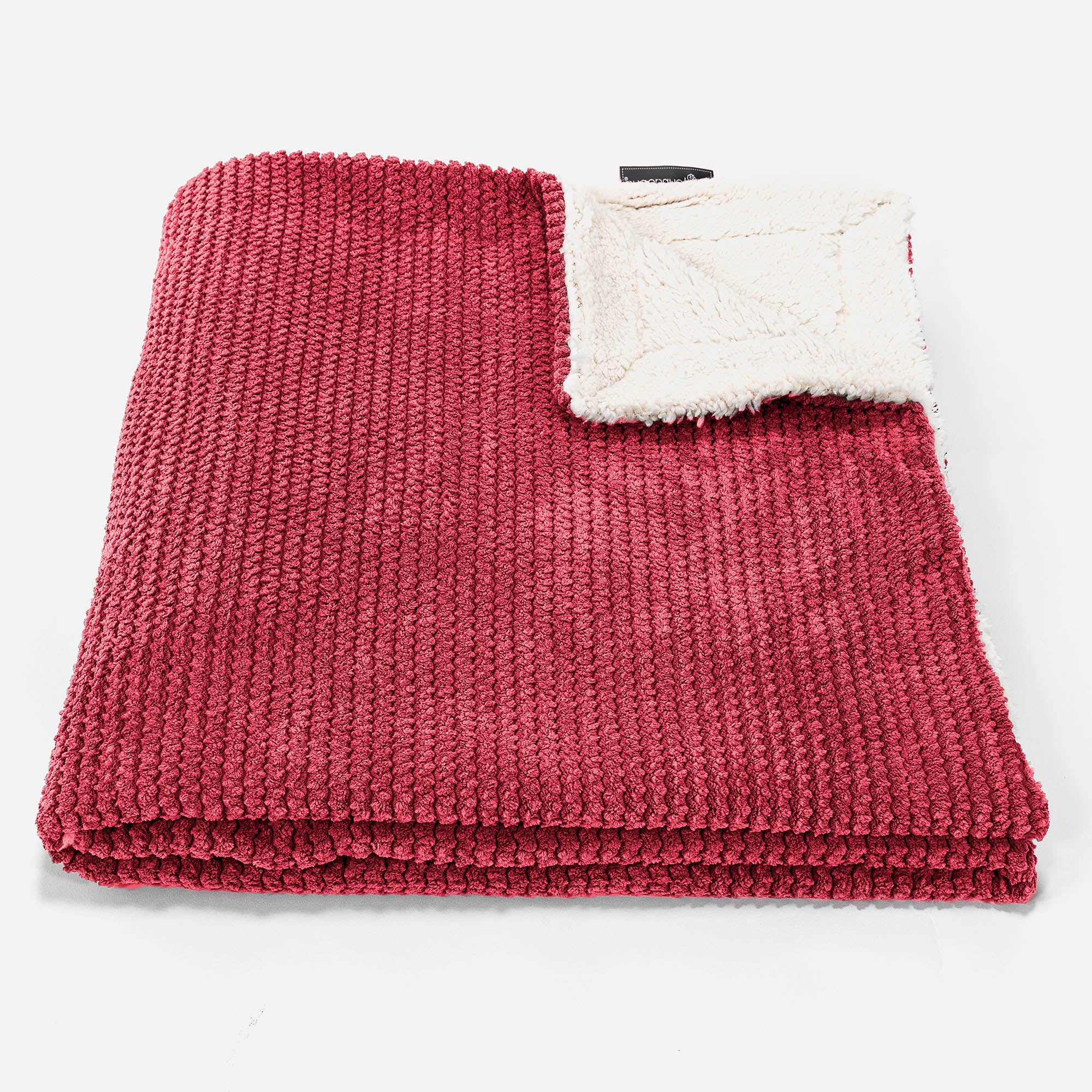 Sherpa-Decke - Pom-Pom Pastellrot - Image 2