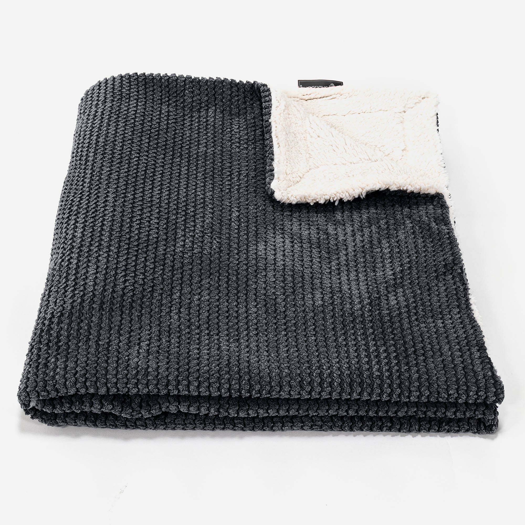 Sherpa-Decke - Pom-Pom Schwarz - Image 2