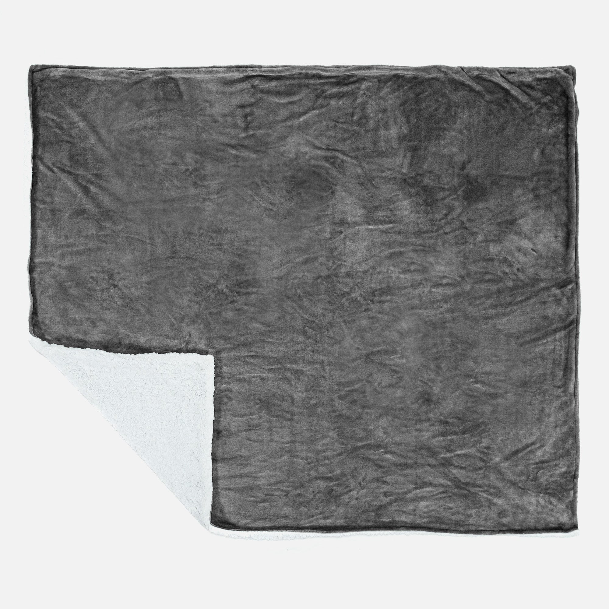 Sherpa-Decke - Sherpa-Fleece Grau - Image 3