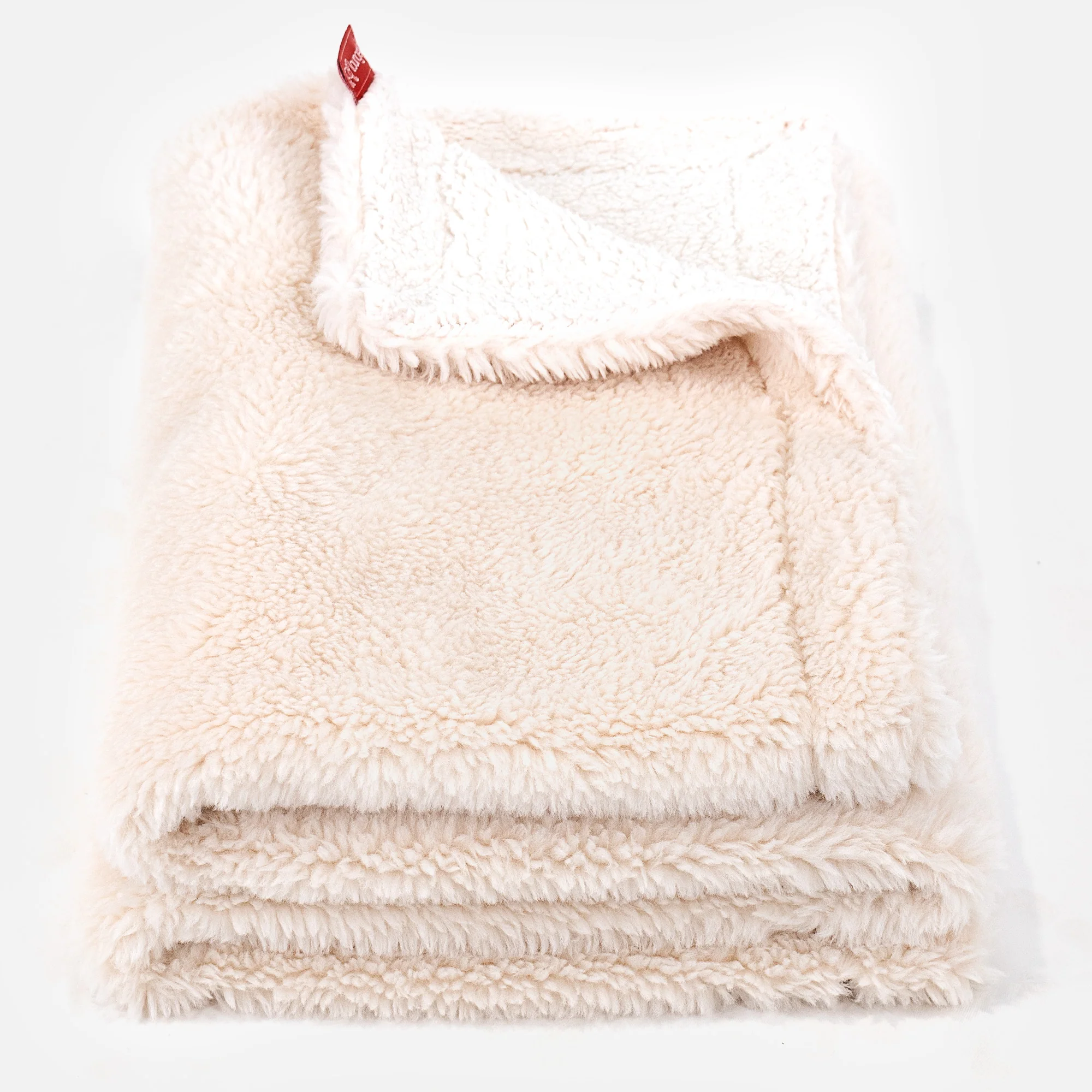Sherpa-Decke - Teddy Kunstfell Creme - Image 2