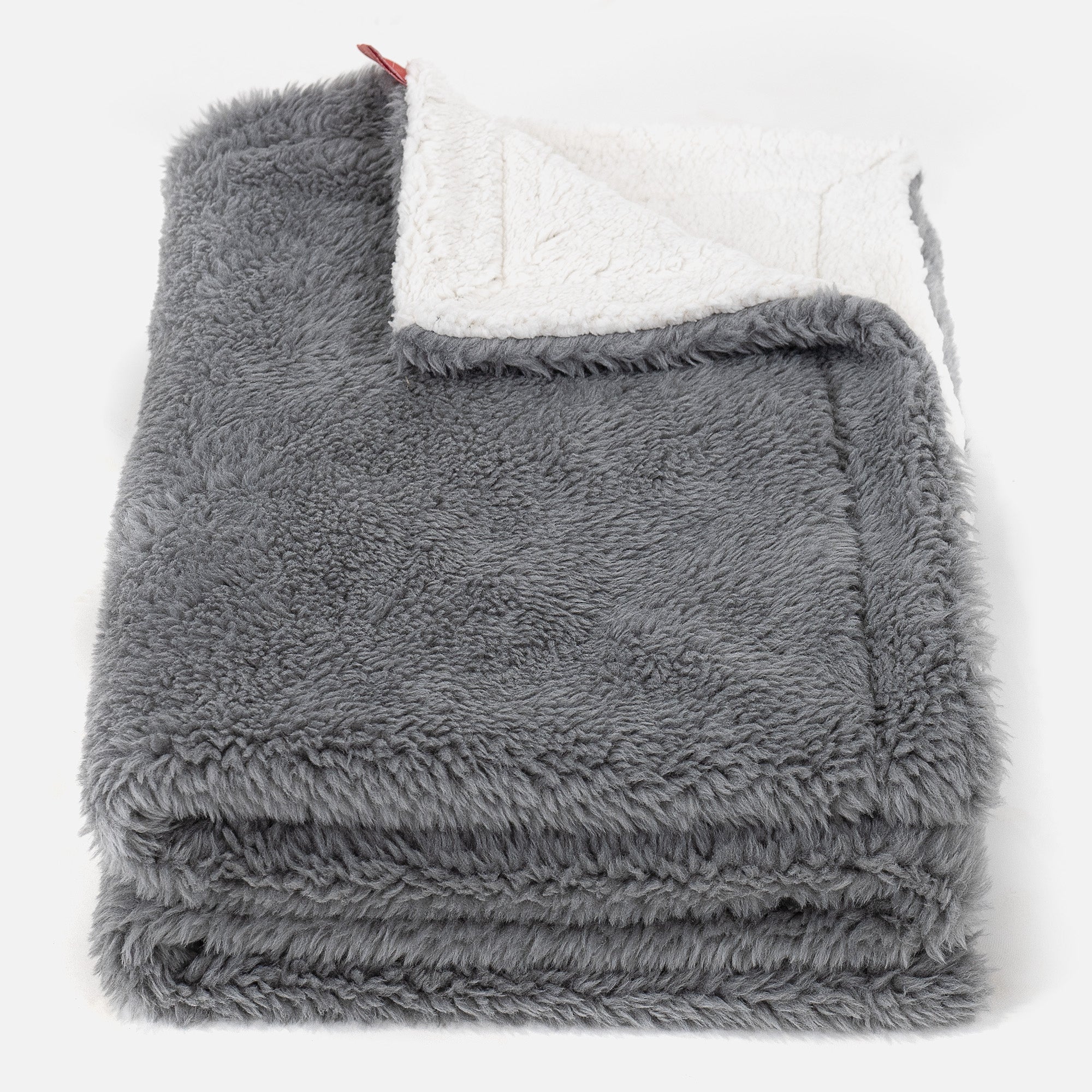 Sherpa-Decke - Teddy Kunstfell Dunkelgrau - Image 2