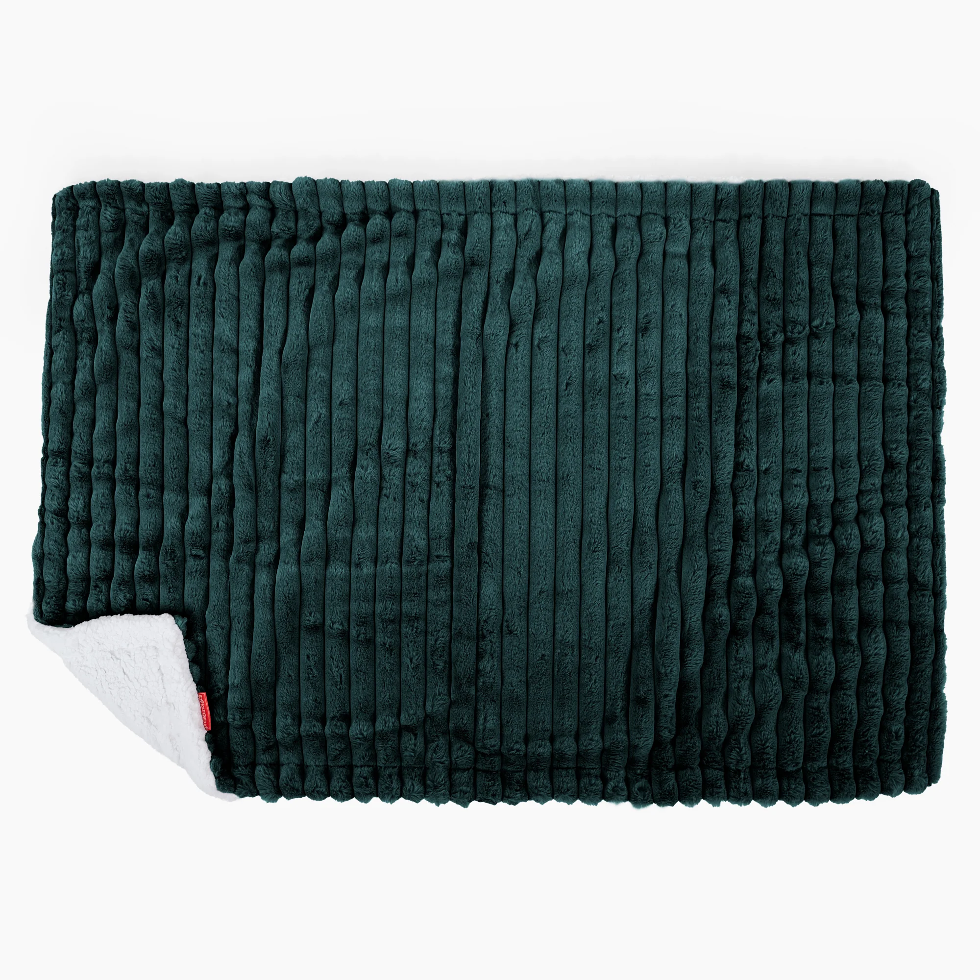 Sherpa-Decke - Ultra Plüsch Cord Blaugrün - Image 3