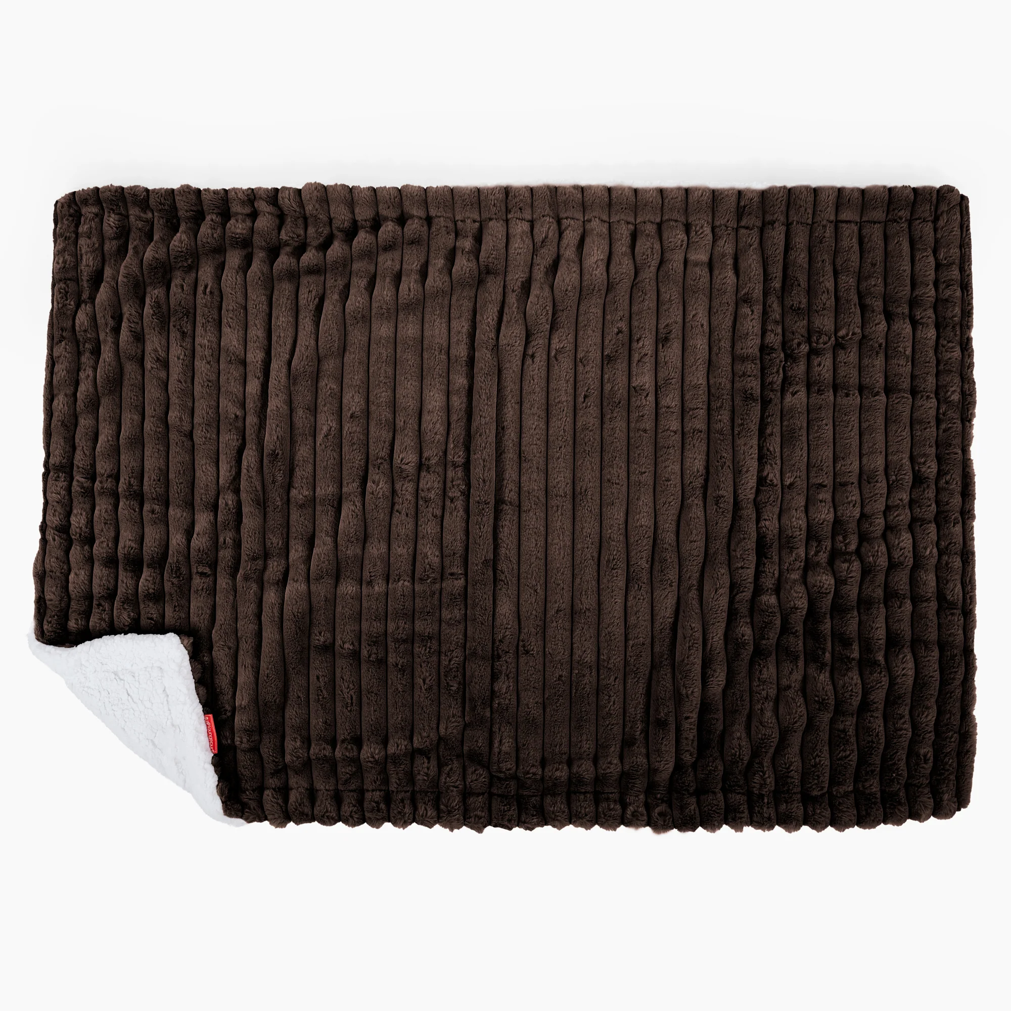 Sherpa-Decke - Ultra Plüsch Cord Nussbraun - Image 3