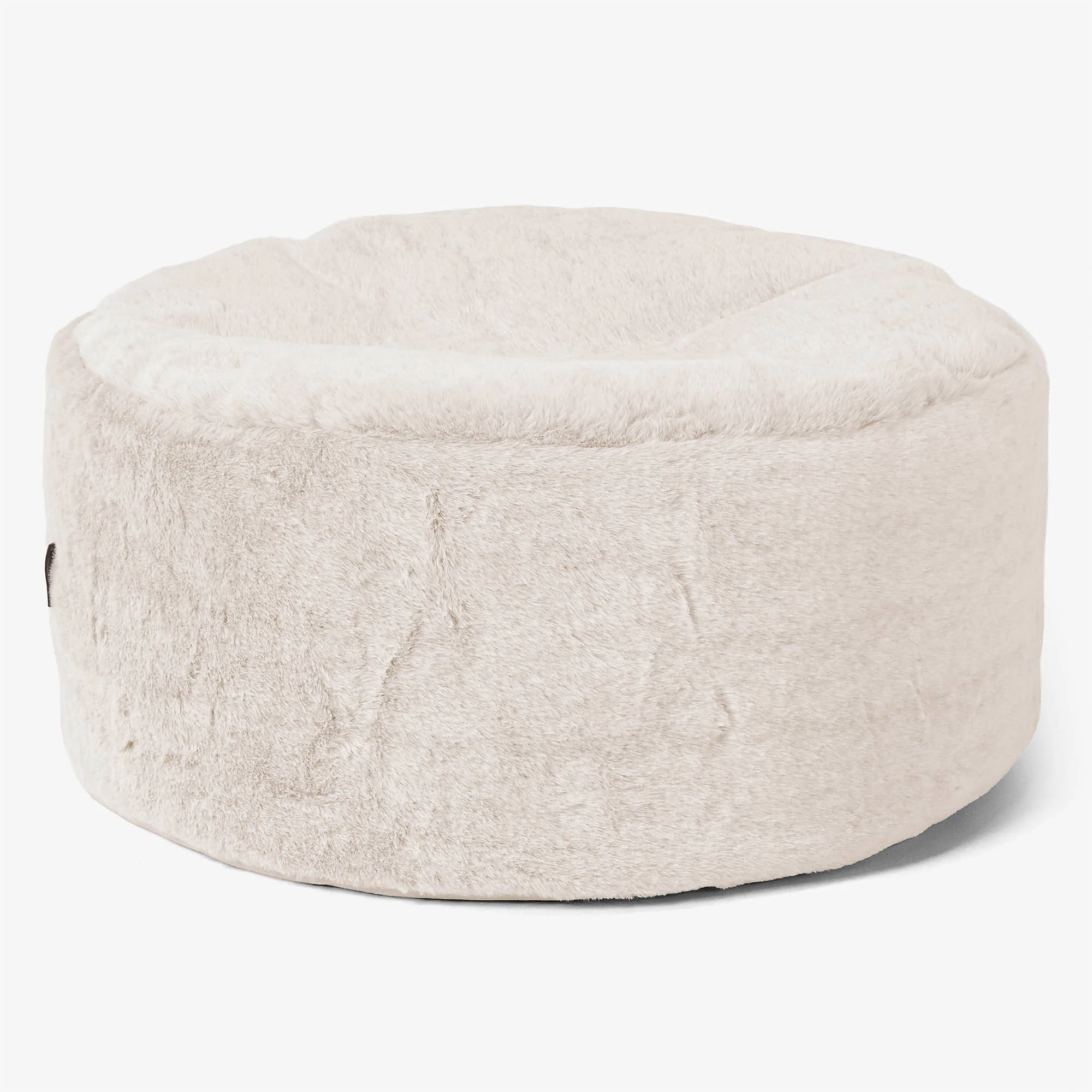 Sitzhocker mit Tablett - Kaninchen Kunstfell Weiß - Image 2