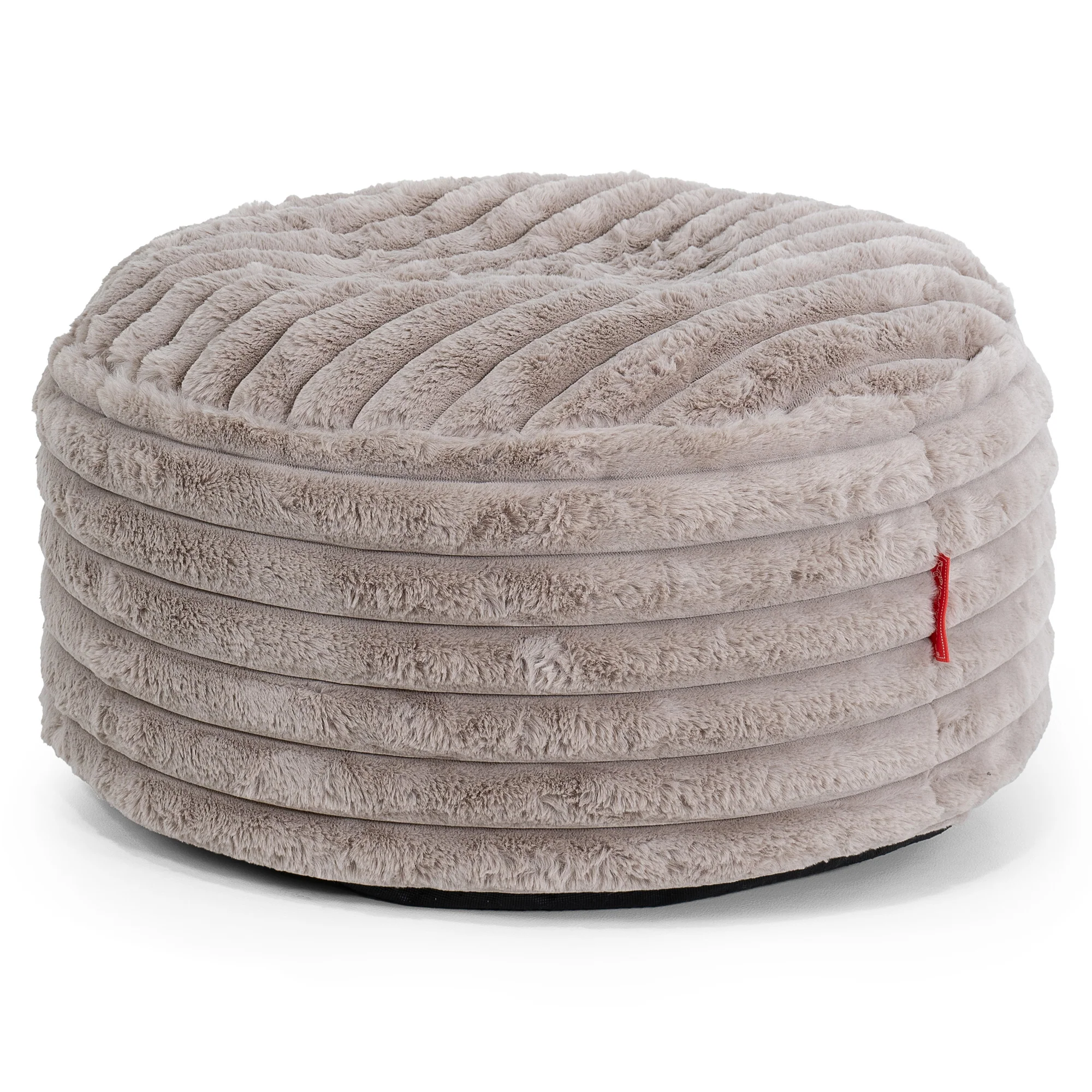 Sitzhocker mit Tablett - Ultra Plüsch Cord Nerzfarben - Image 2