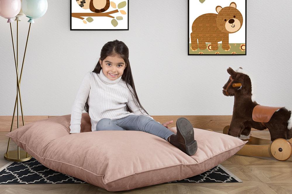 Sitzsack Kinder XL 2-14 jahren - Samt Pink - Image 2