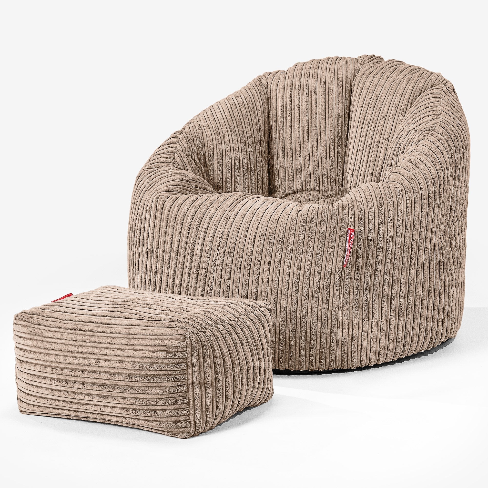 Sitzsack Kuschel Lounge Sessel - Cord Sand - Image 2