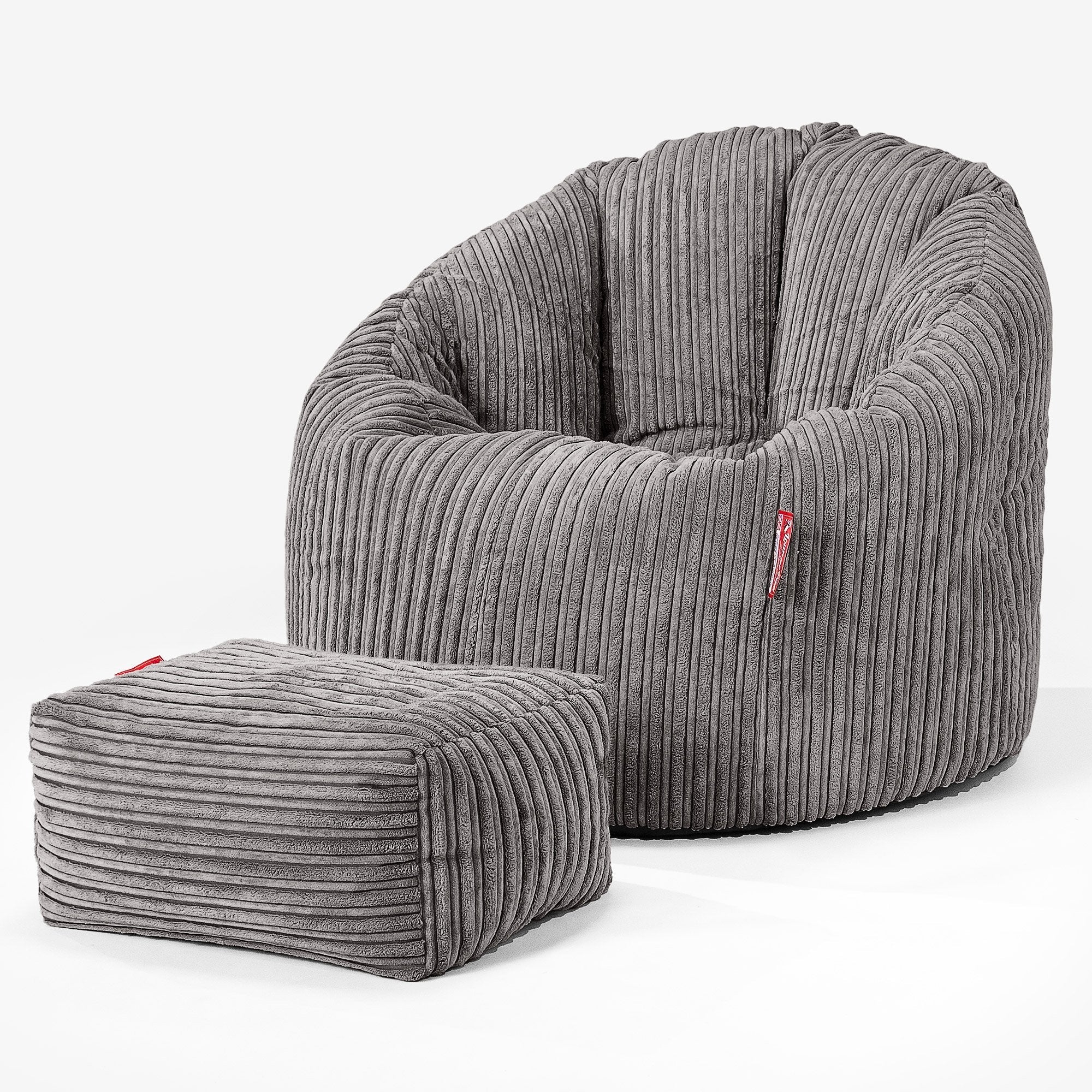 Sitzsack Kuschel Lounge Sessel - Cord Graphitgrau - Image 2