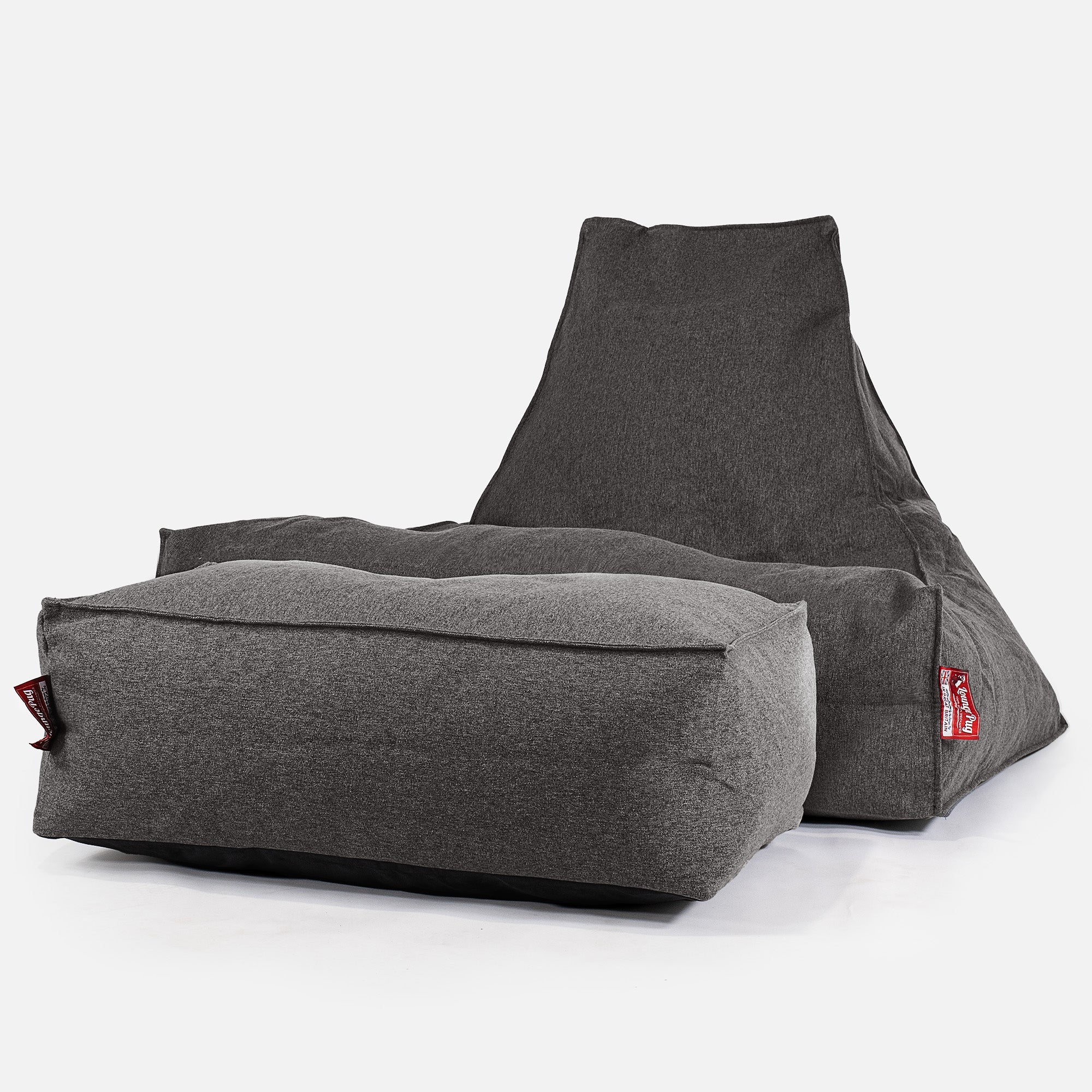 Sitzsack Lounge Sessel - Interalli Wolle Grau - Image 2