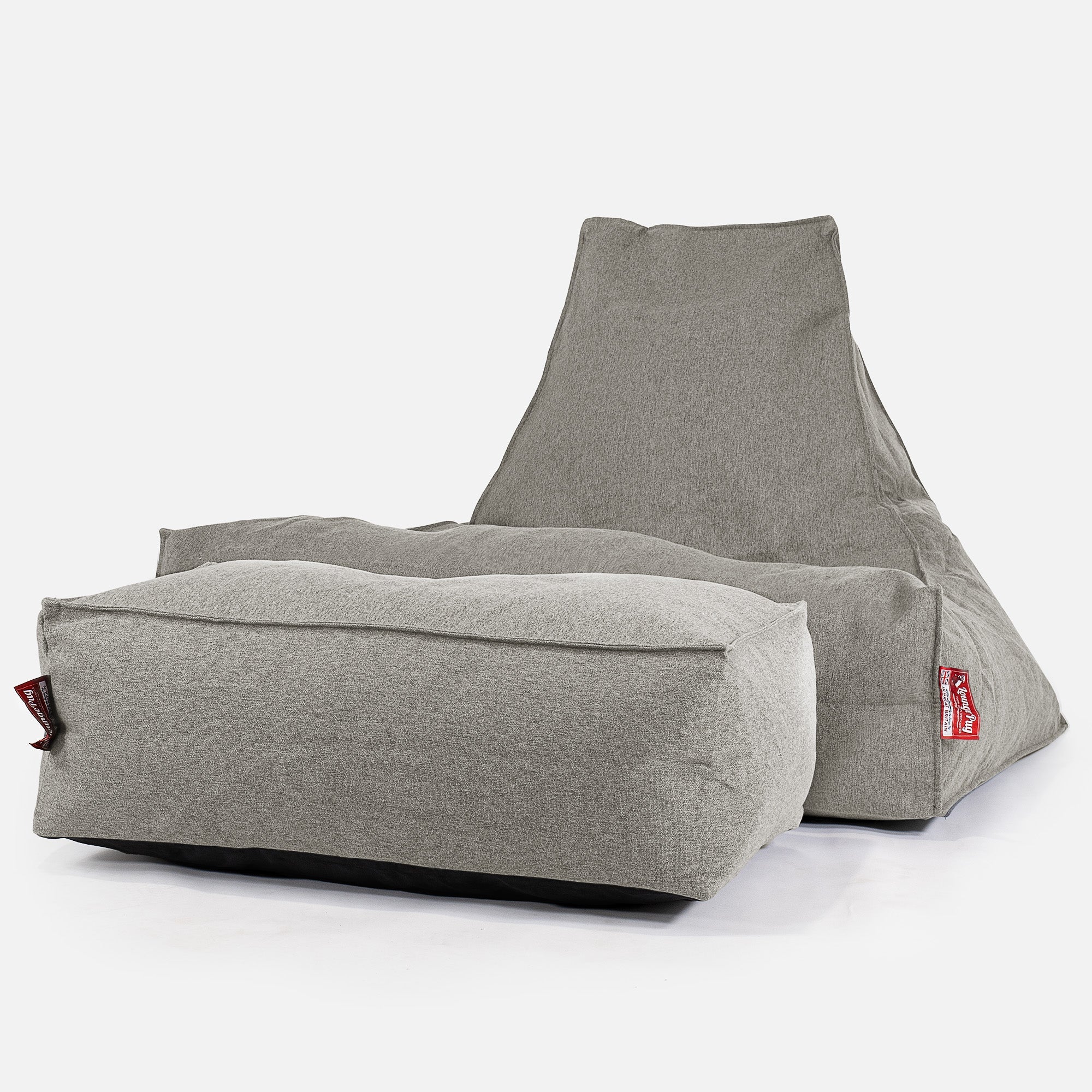 Sitzsack Lounge Sessel - Interalli Wolle Silber - Image 2