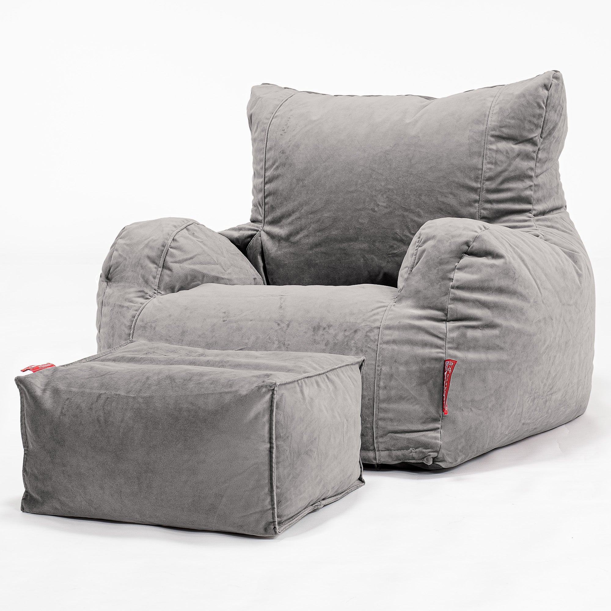 Josephine Sitzsack Ohrensessel - Samt Silber - Image 2