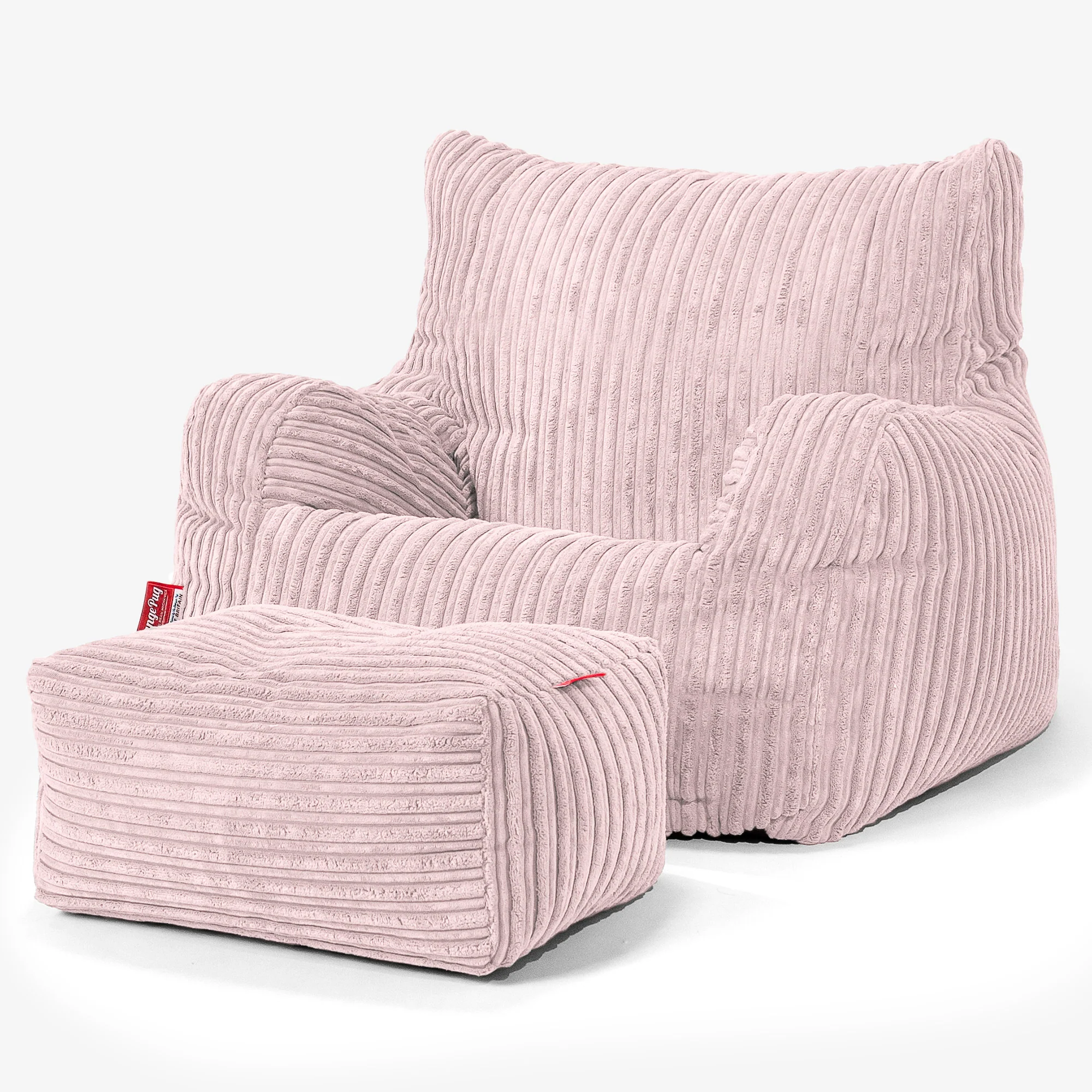 Sitzsack Sessel für Teenager 6-14 Jahre - Cord Rosa - Image 3