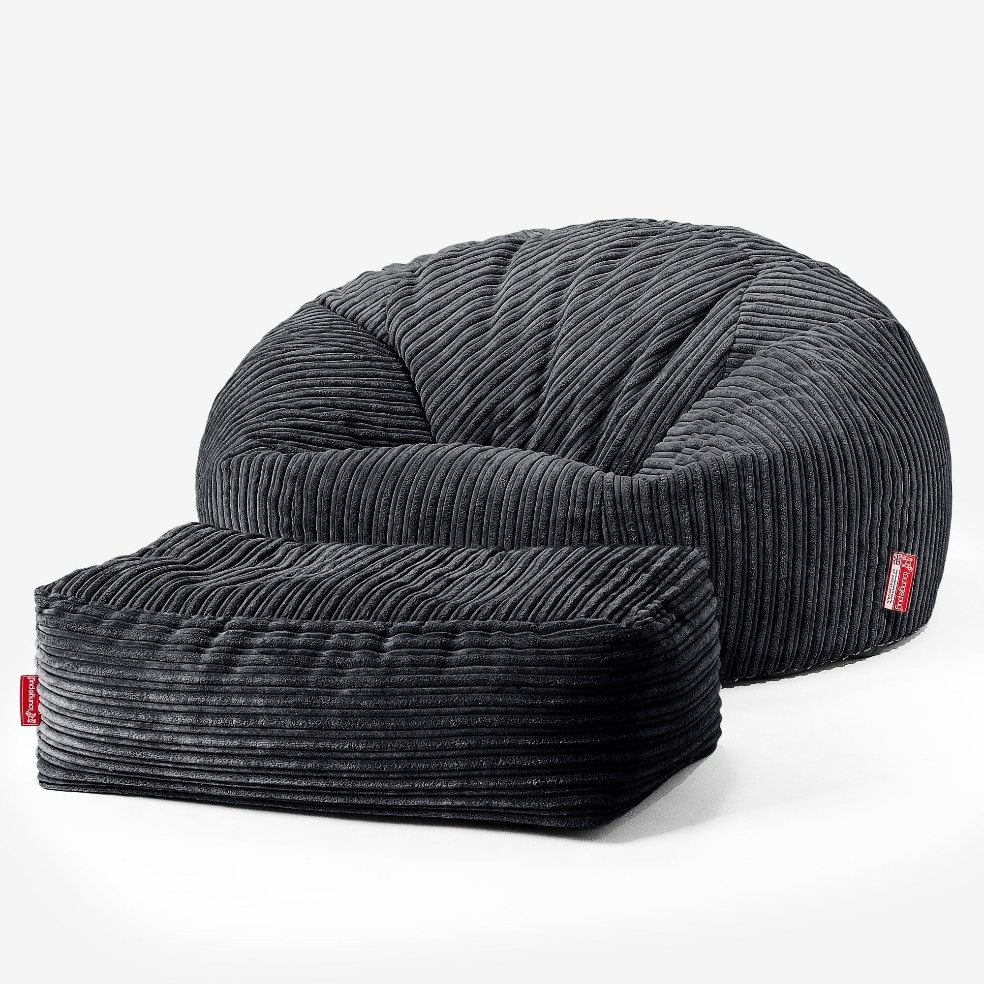 Sitzsack Sofa - Cord Schwarz - Image 2