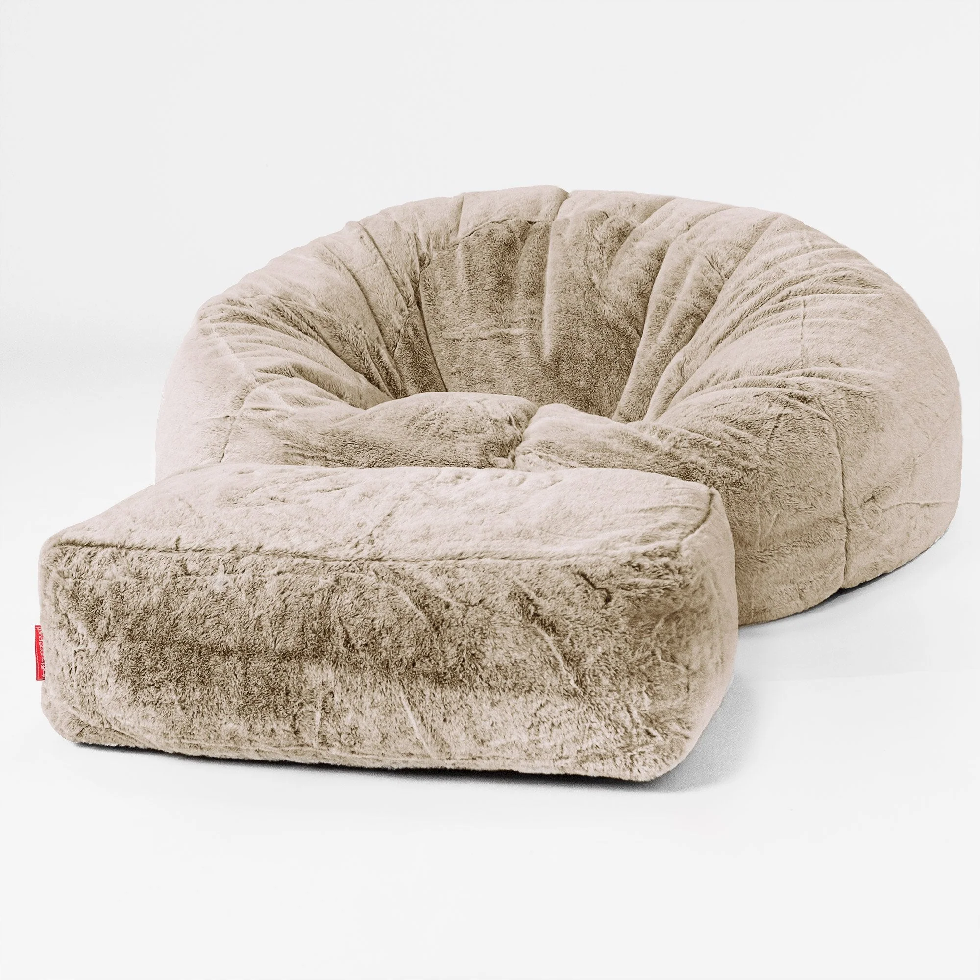 Sitzsack Sofa - Kaninchen Kunstfell Goldbraun - Image 2