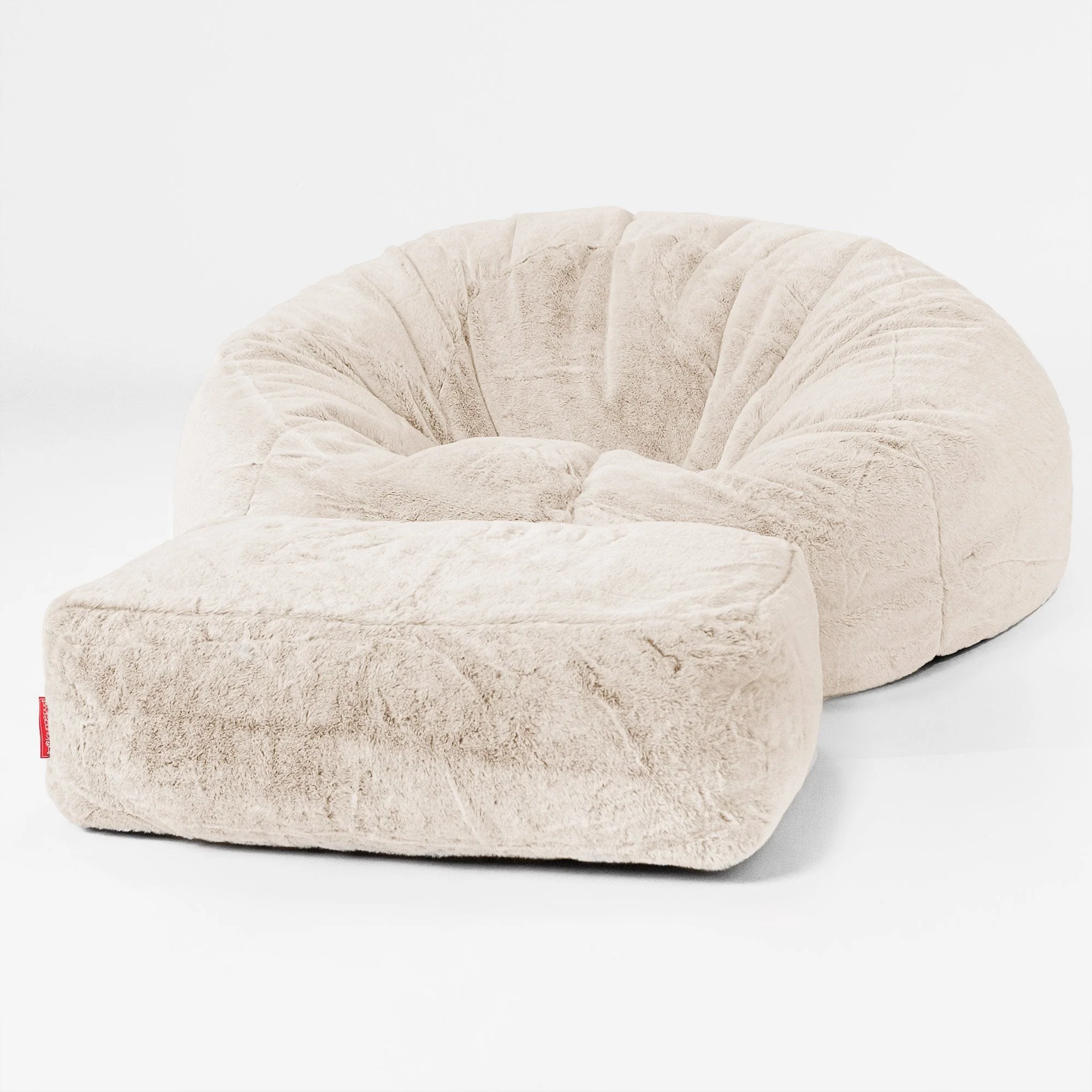 Sitzsack Sofa - Kaninchen Kunstfell Weiß - Image 2