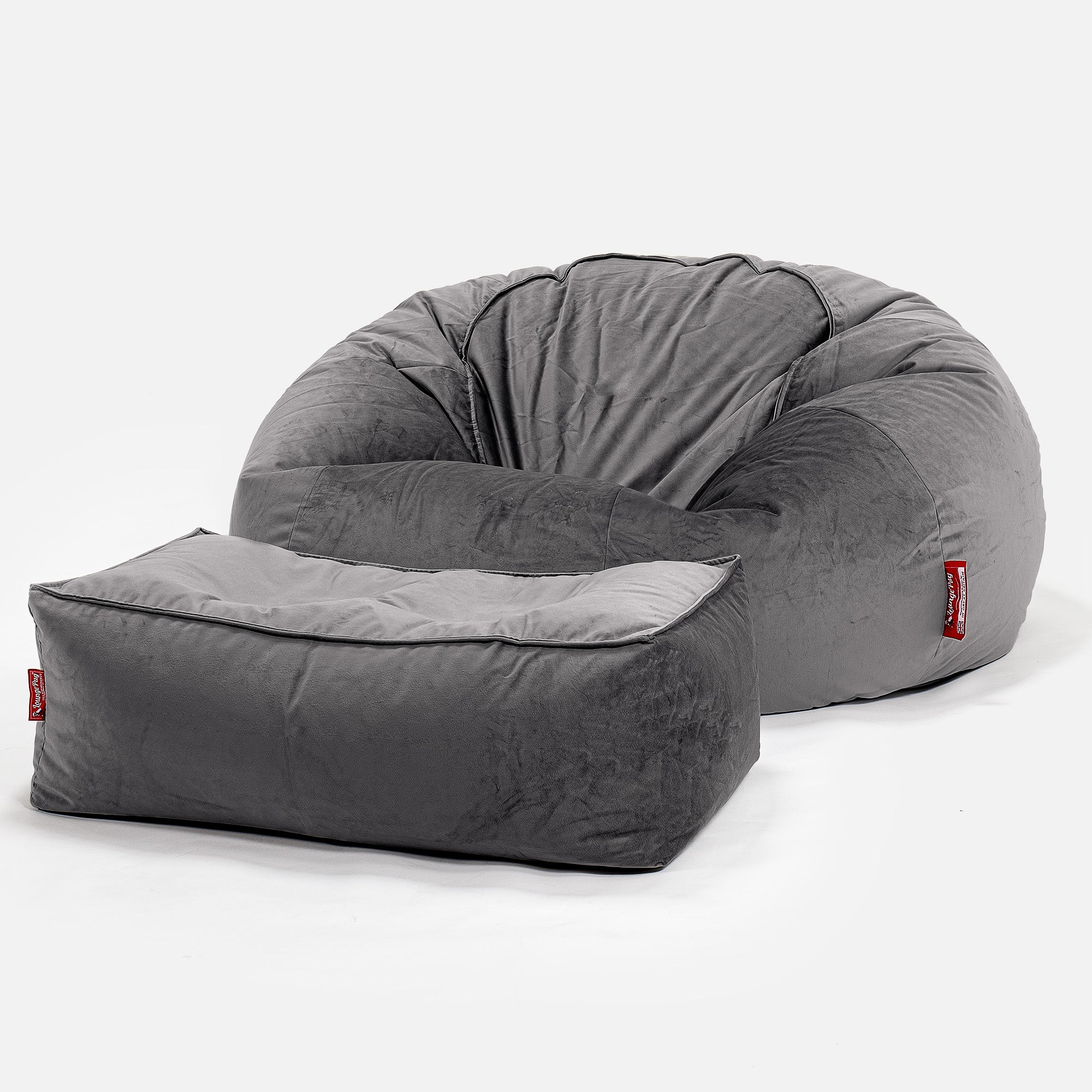 Sitzsack Sofa - Samt Schiefergrau - Image 2