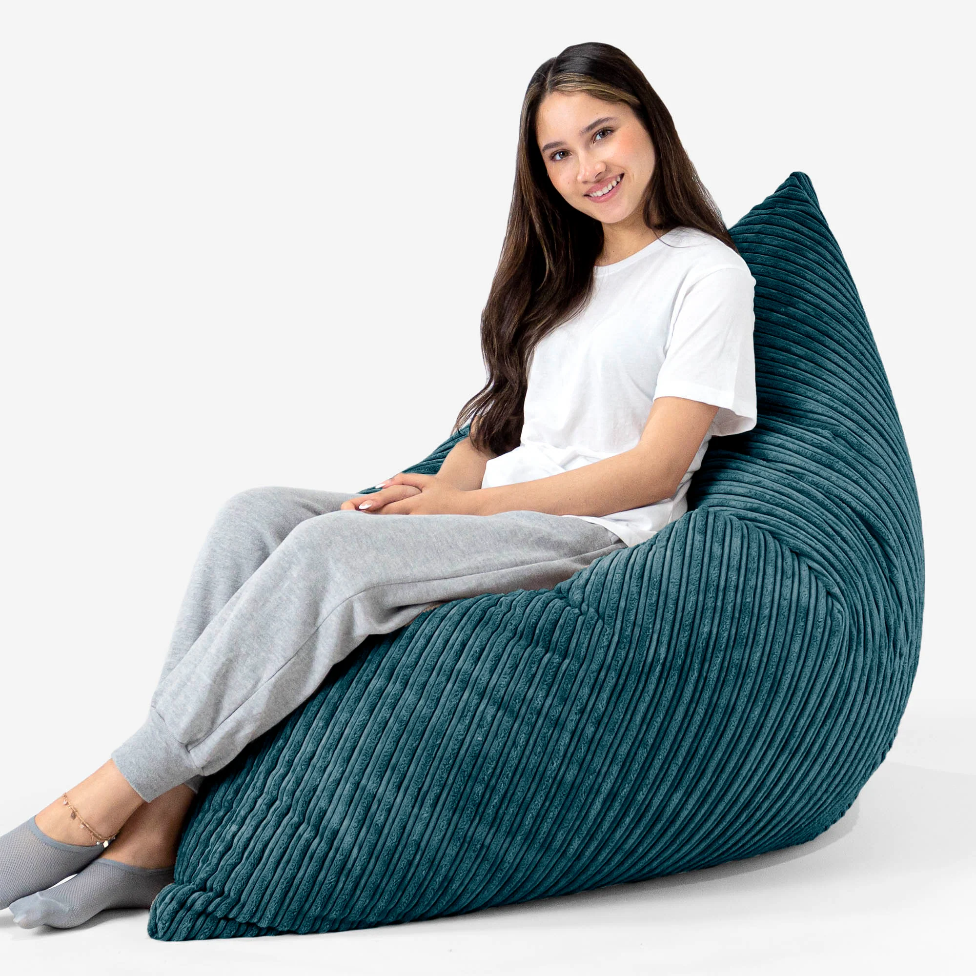 Sitzsack XXL - Cord Blaugrün - Image 3