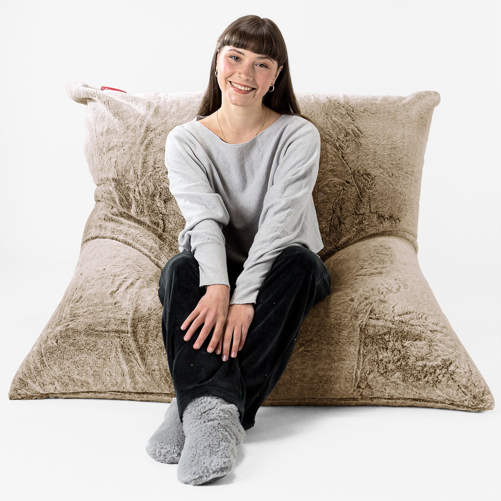 Sitzsack XXL Ersatz Bezug - Kaninchen Kunstfell - Image 3
