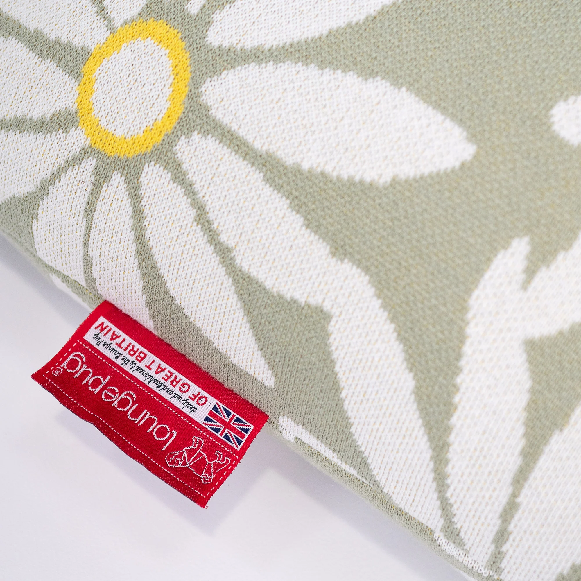 Sitzsack XXL Gaming - Gestrickte Blumenmotiv Mintgrün - Image 2