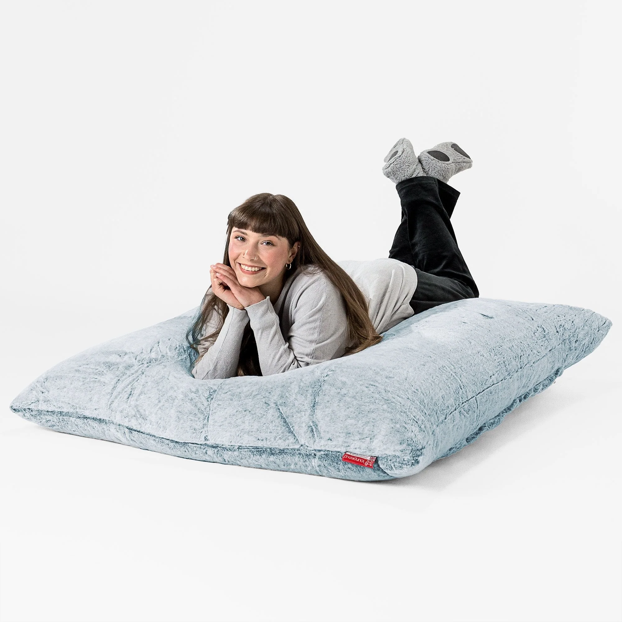 Sitzsack XXL - Kaninchen Kunstfell Pastellblau - Image 3