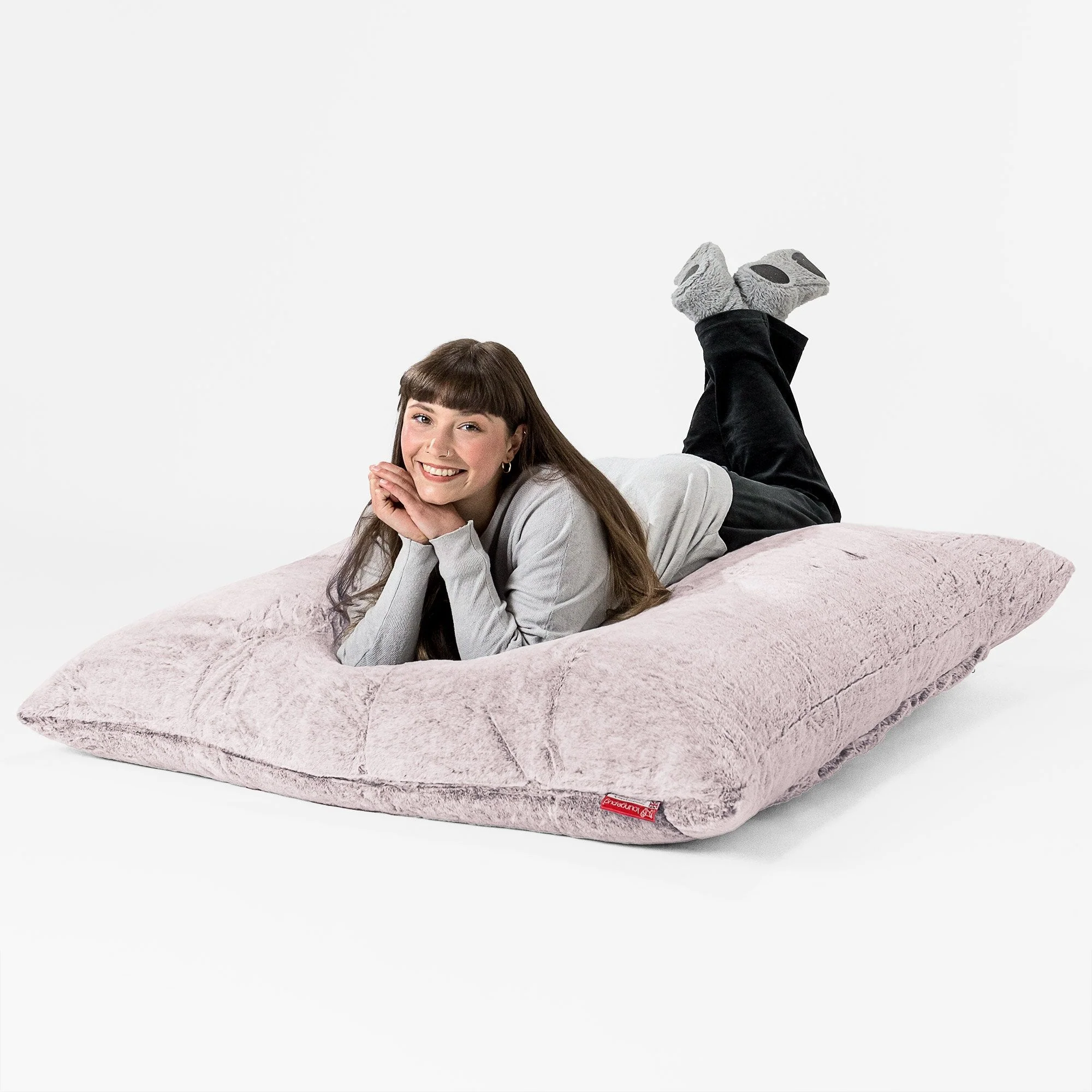 Sitzsack XXL - Kaninchen Kunstfell Pastellrosa - Image 3