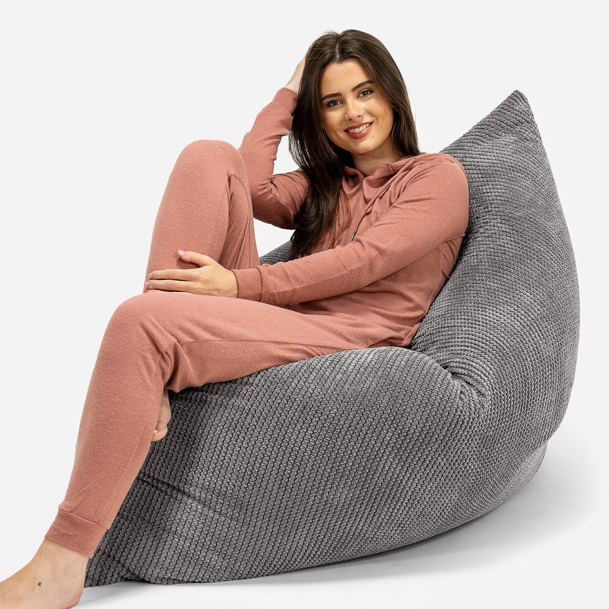 Sitzsack XXL - Pom-Pom Anthrazit - Image 4