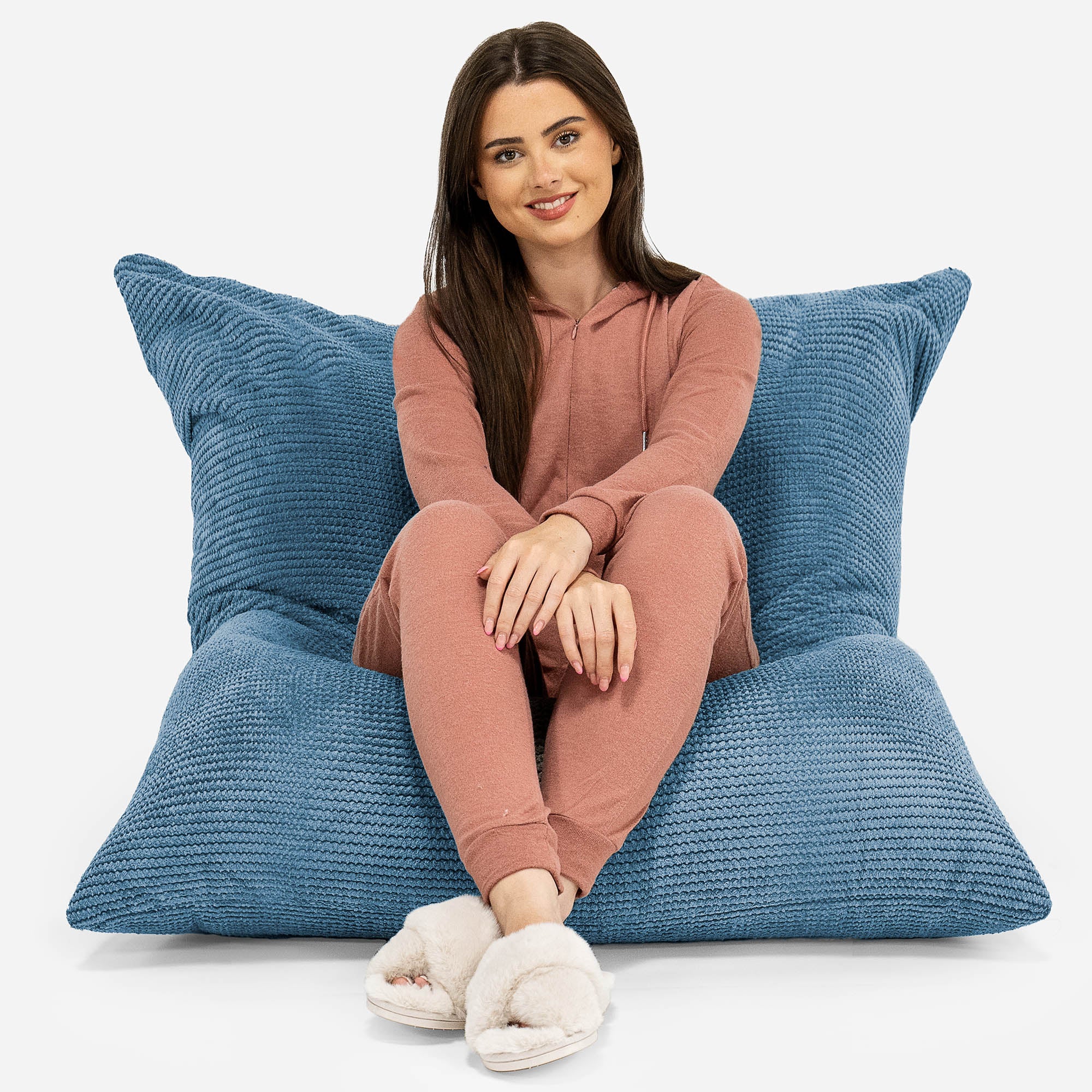 Sitzsack XXL - Pom-Pom Himmelblau - Image 2