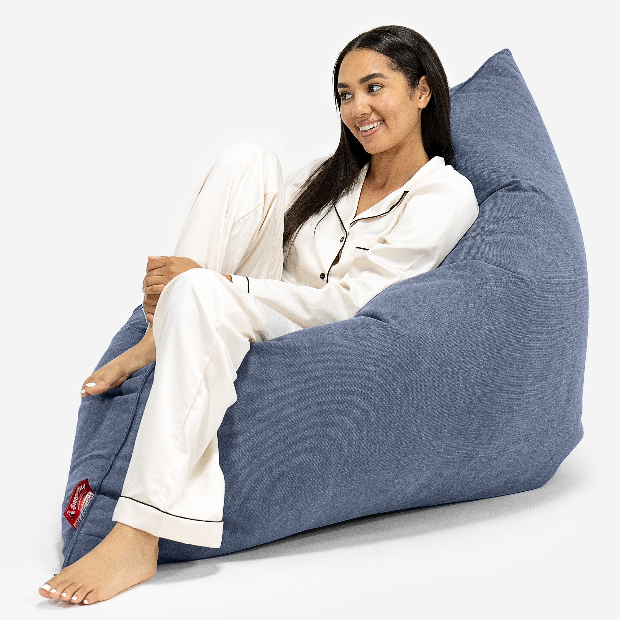 Sitzsack XXL - Stonewashed-stoff Marineblau - Image 3