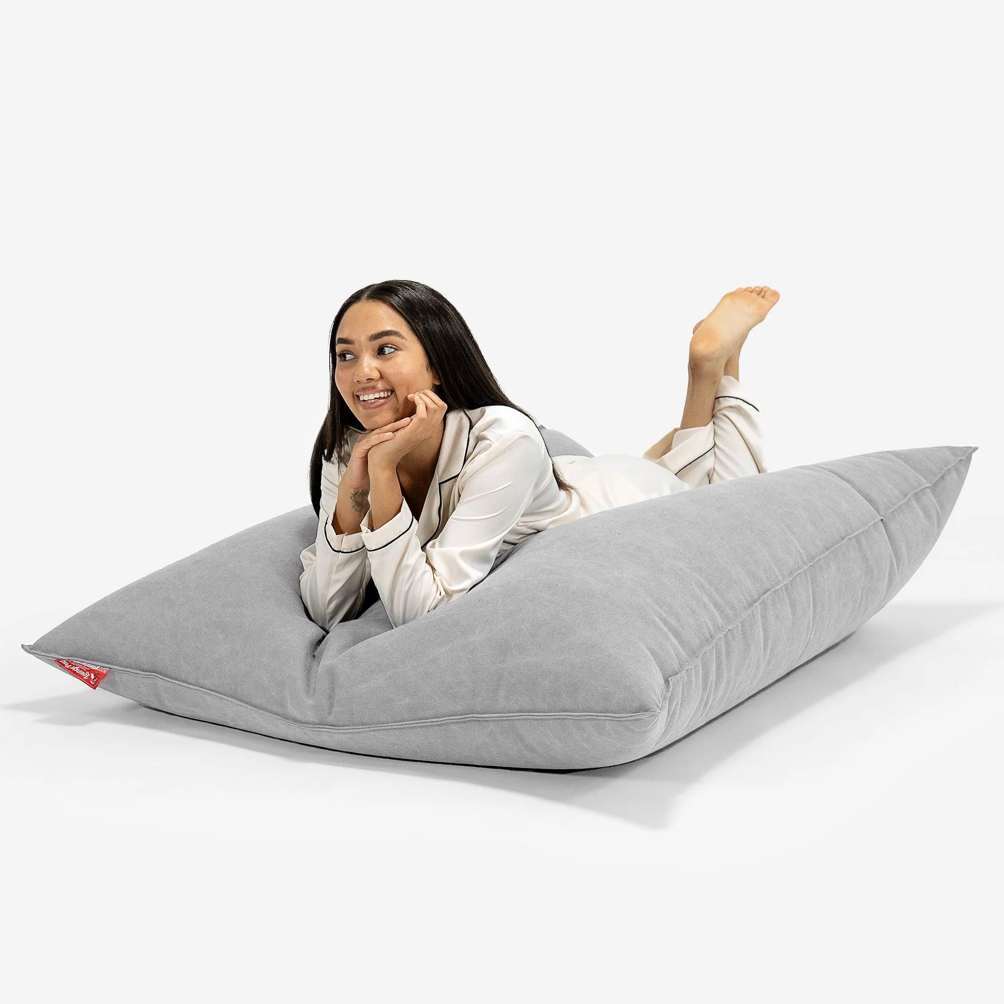 Sitzsack XXL - Stonewashed-stoff Pewter - Image 2