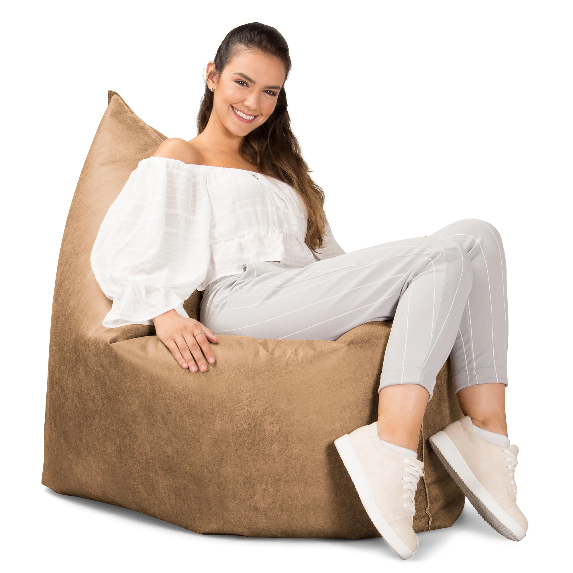 Sitzsack XXL - Vintage Leder Goldbraun - Image 3
