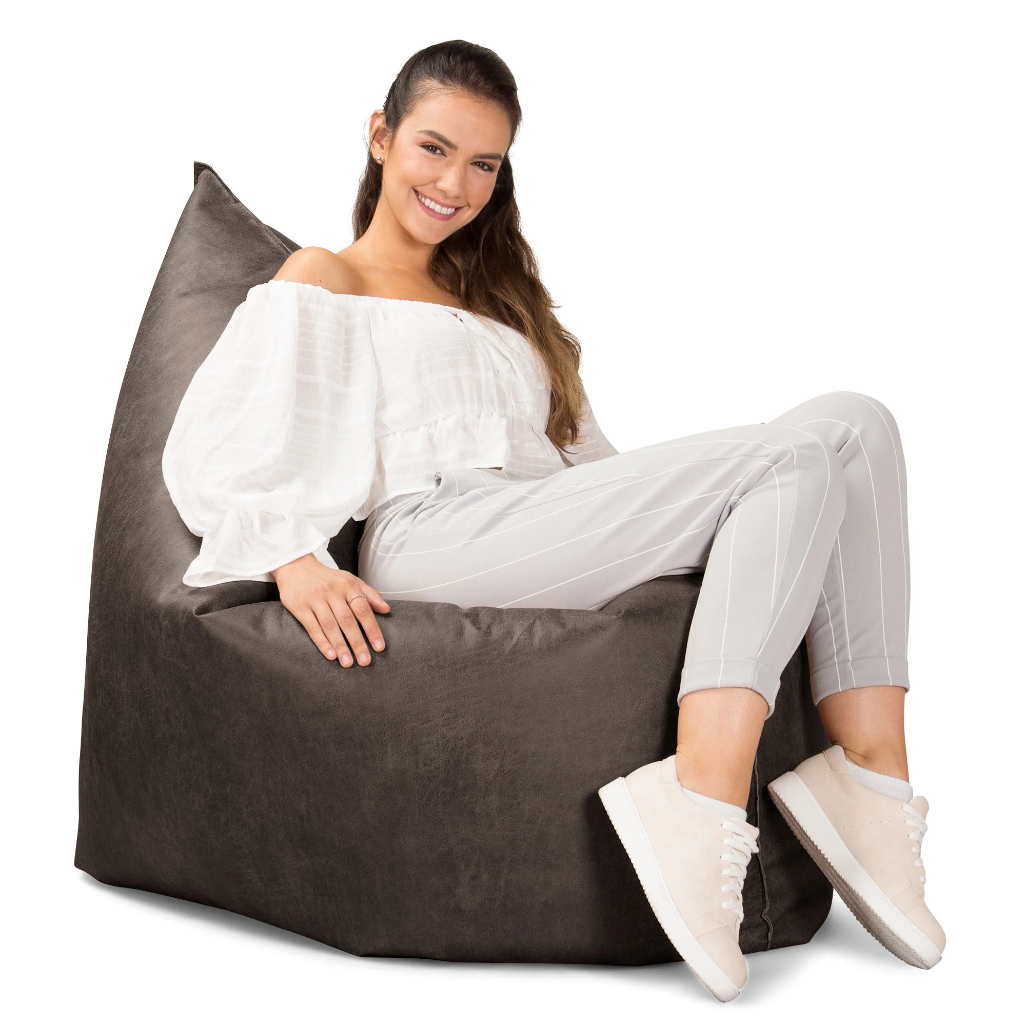 Sitzsack XXL - Vintage Leder Schiefergrau - Image 3
