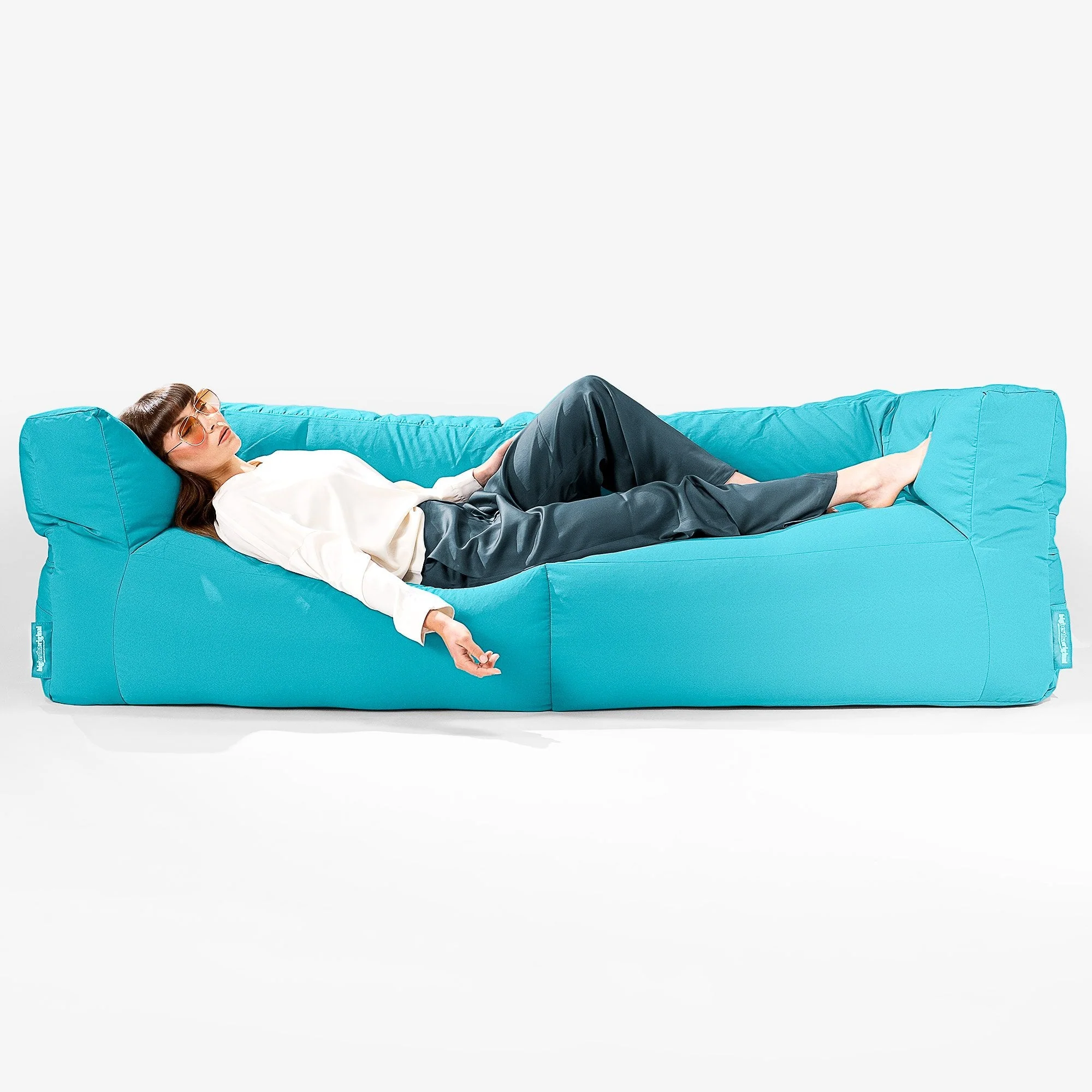 SoleiStorm™ Ultra 2000 h+ 3-Sitzer Sitzsacksofa - Olefin Aqua - Image 3