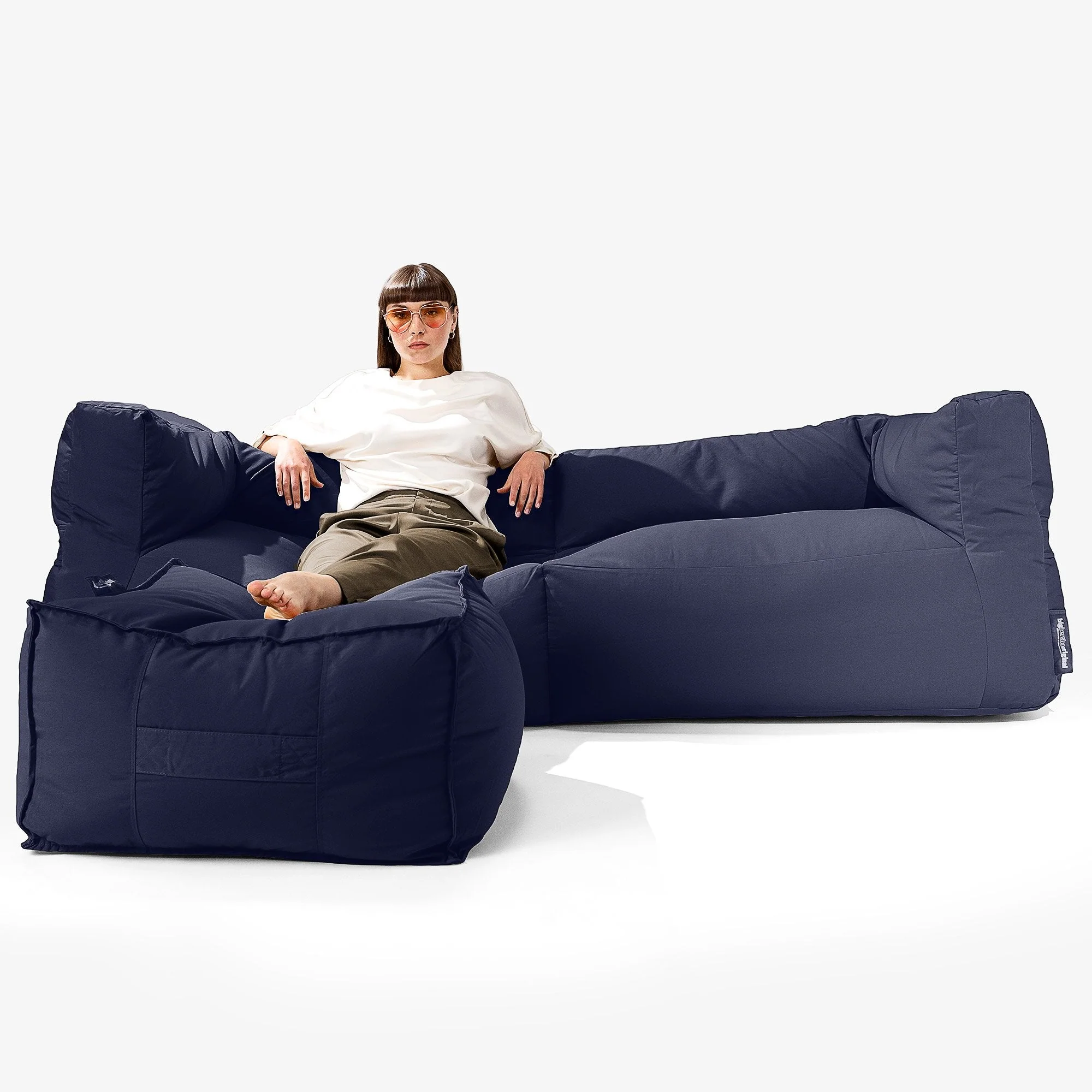 SoleiStorm™ Ultra 2000 h+ 3-Sitzer Sitzsacksofa - Olefin Marineblau - Image 2