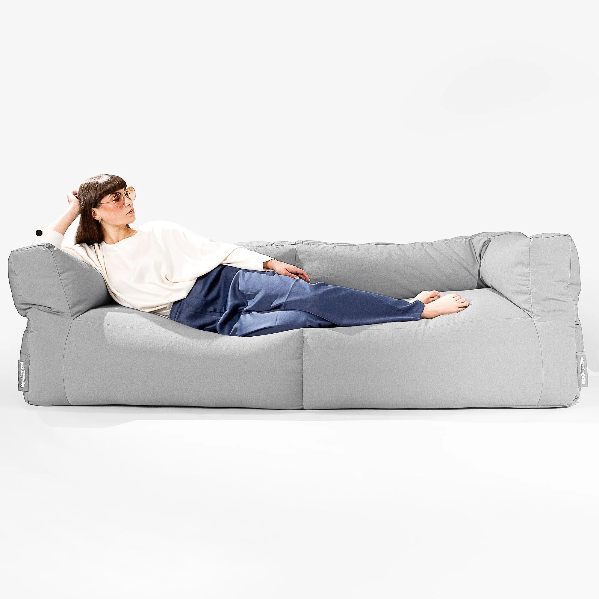 SoleiStorm™ Ultra 2000 h+ 3-Sitzer Sitzsacksofa - Olefin Mittelgrau - Image 4