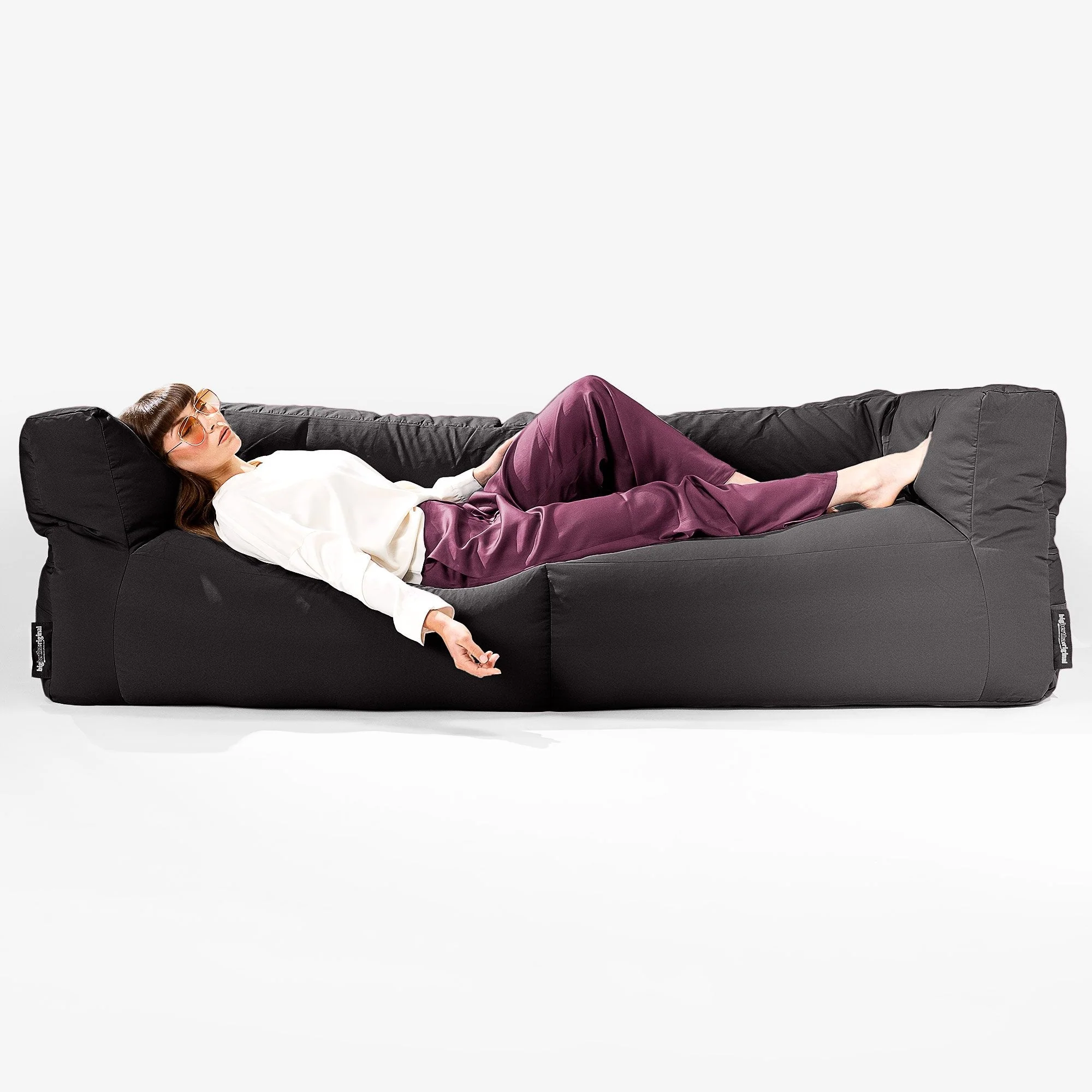 SoleiStorm™ Ultra 2000 h+ 3-Sitzer Sitzsacksofa - Olefin Schwarz - Image 3