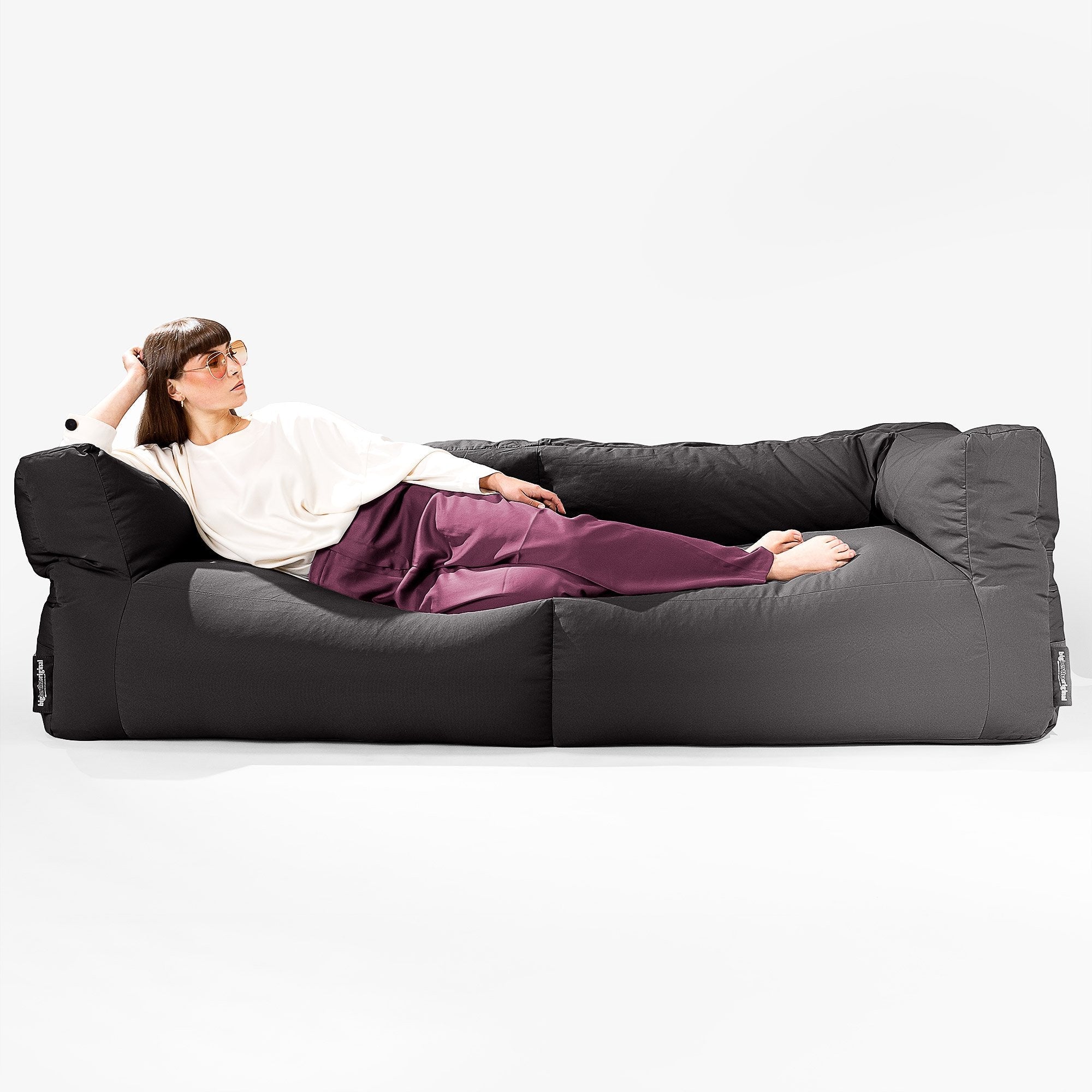 SoleiStorm™ Ultra 2000 h+ 3-Sitzer Sitzsacksofa - Olefin Schwarz - Image 4