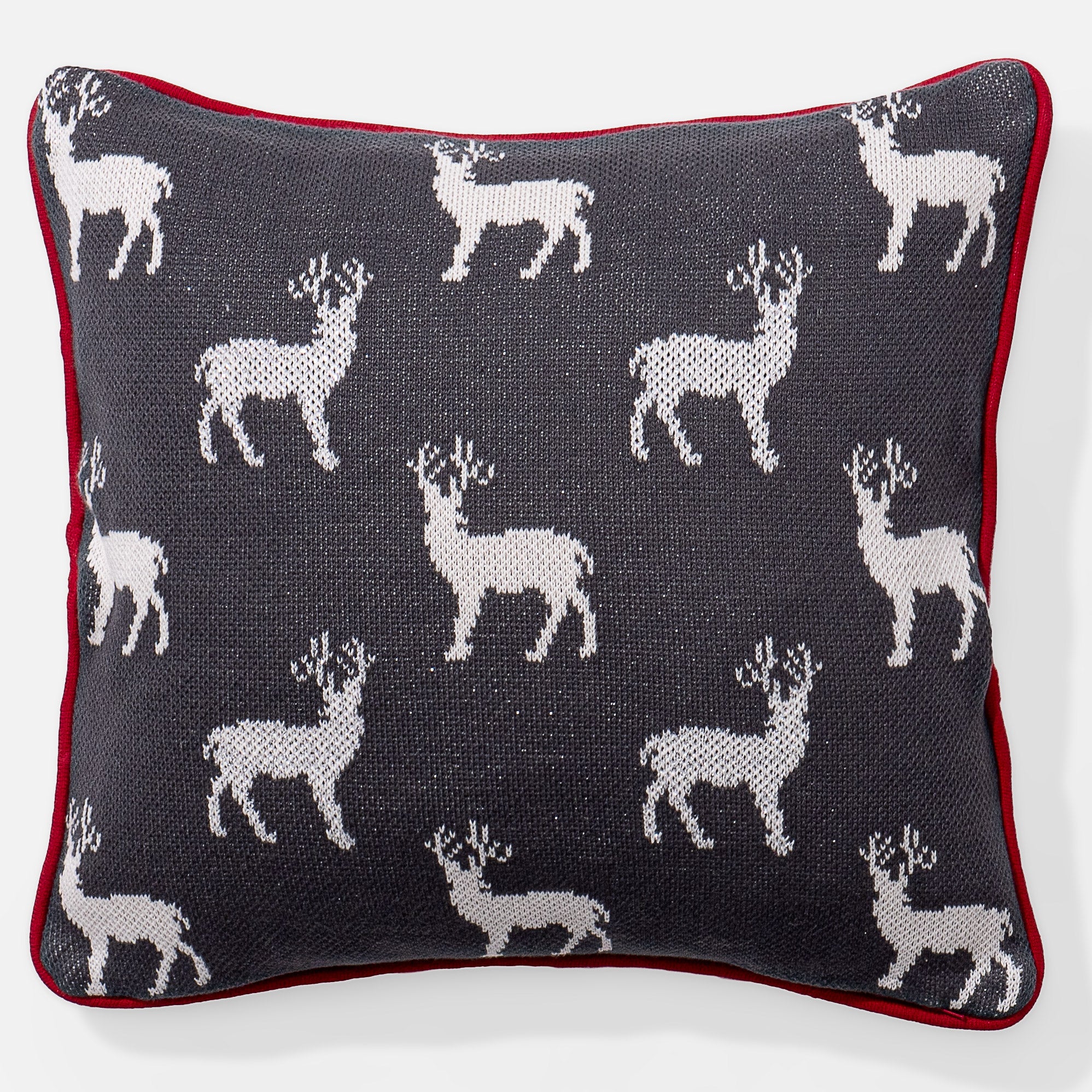 Dekokissen / Sofa Kissenbezug 47 x 47cm - Gestrickte Stag - Image 2