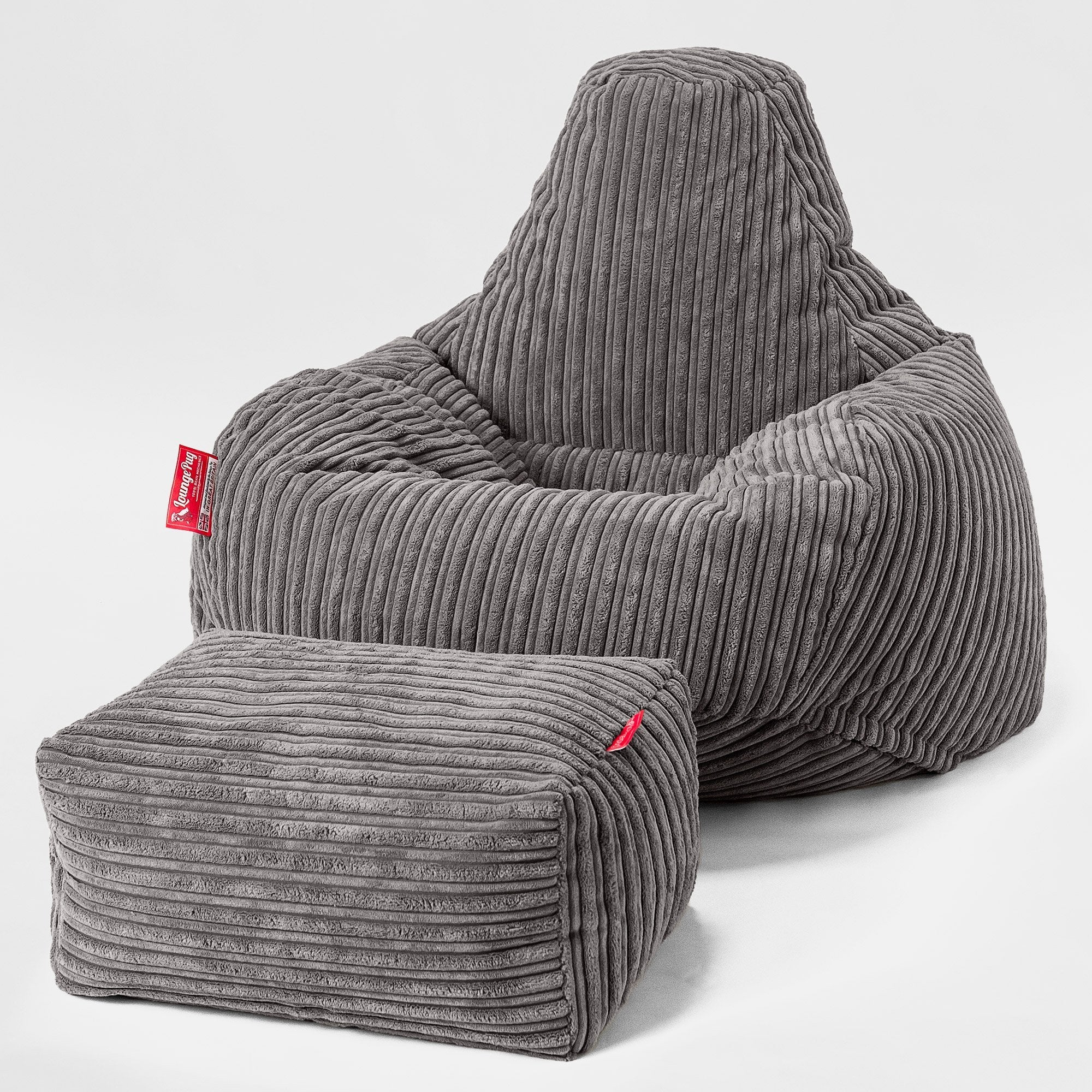 Tropfen Sitzsack - Cord Graphitgrau - Image 2