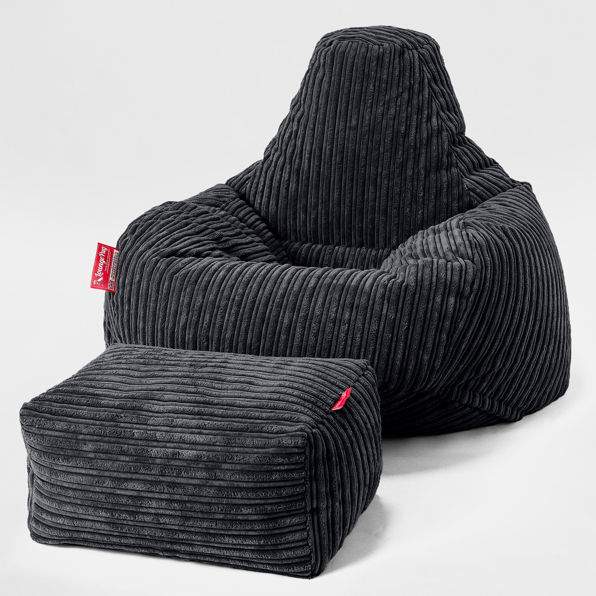 Tropfen Sitzsack - Cord Schwarz - Image 2