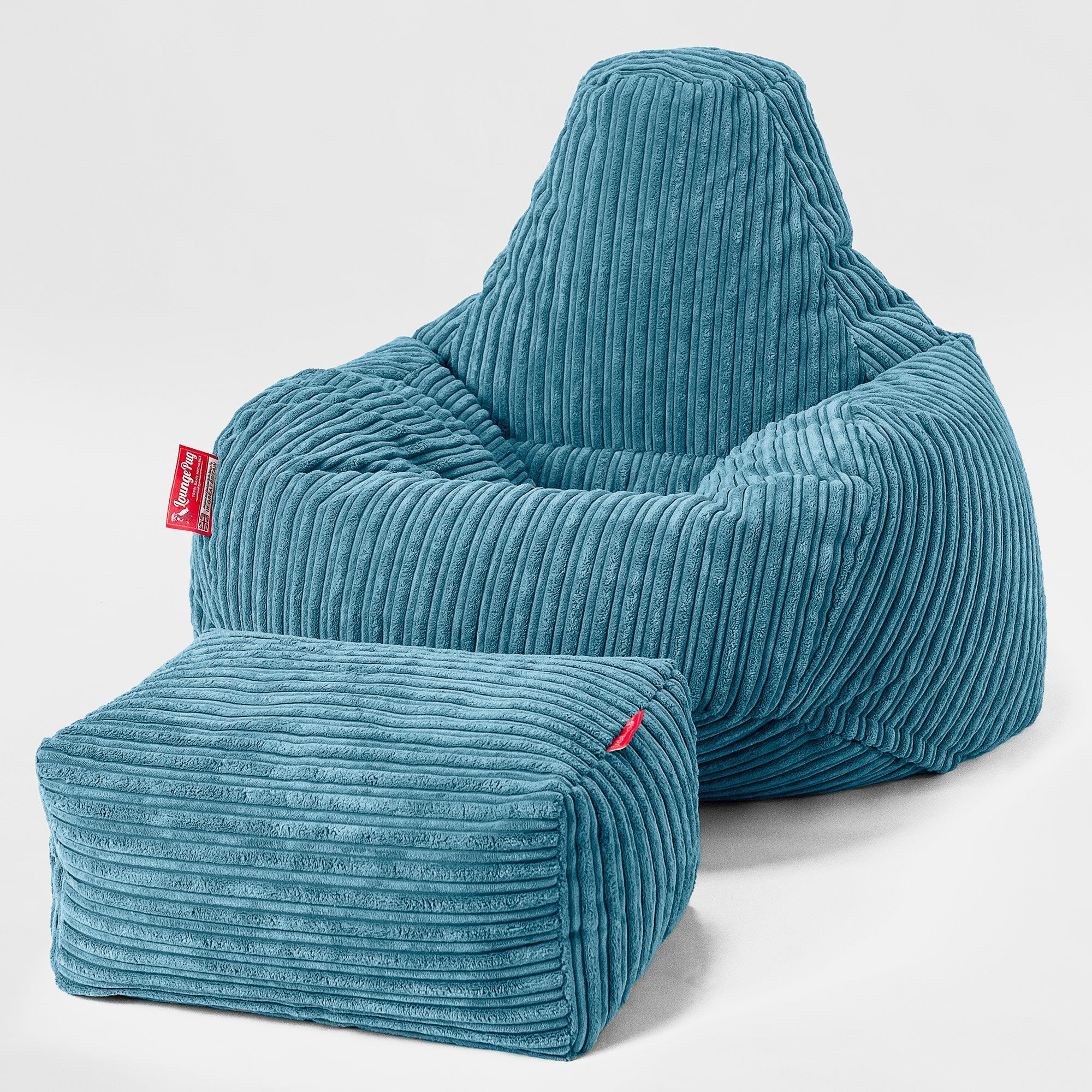 Tropfen Sitzsack - Cord Türkis - Image 2