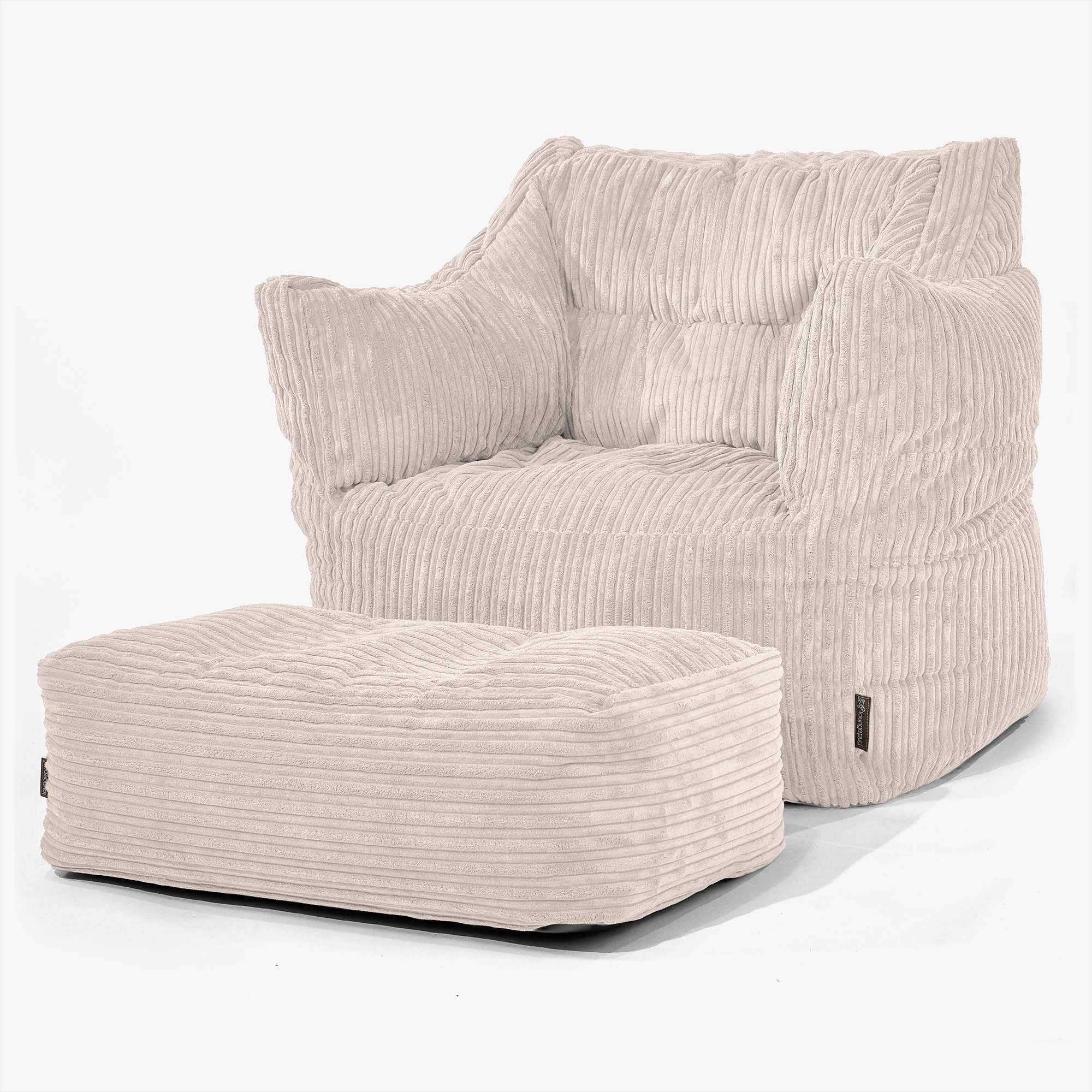 Victor Sitzsack Sessel - Cord Creme - Image 2