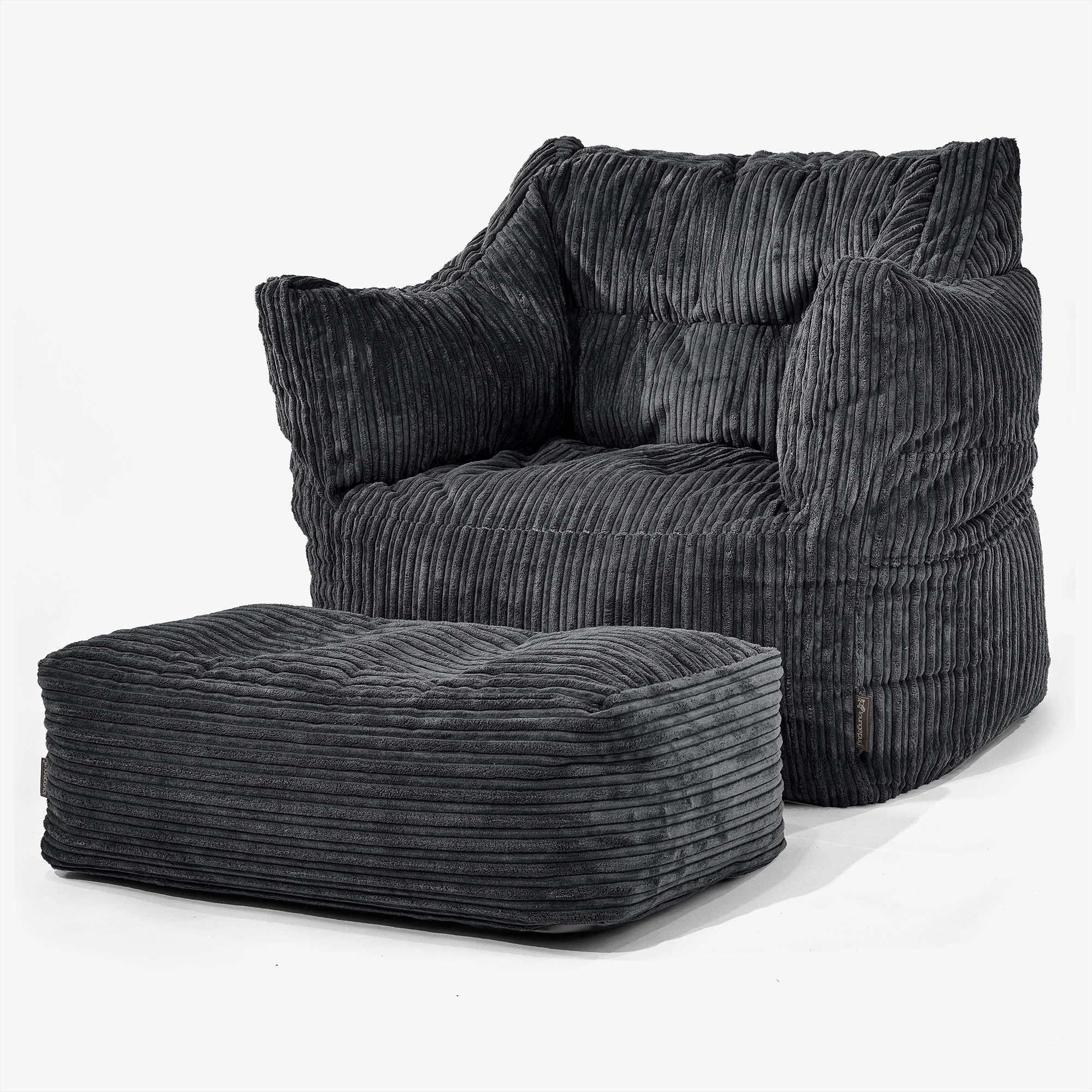 Victor Sitzsack Sessel - Cord Schwarz - Image 2