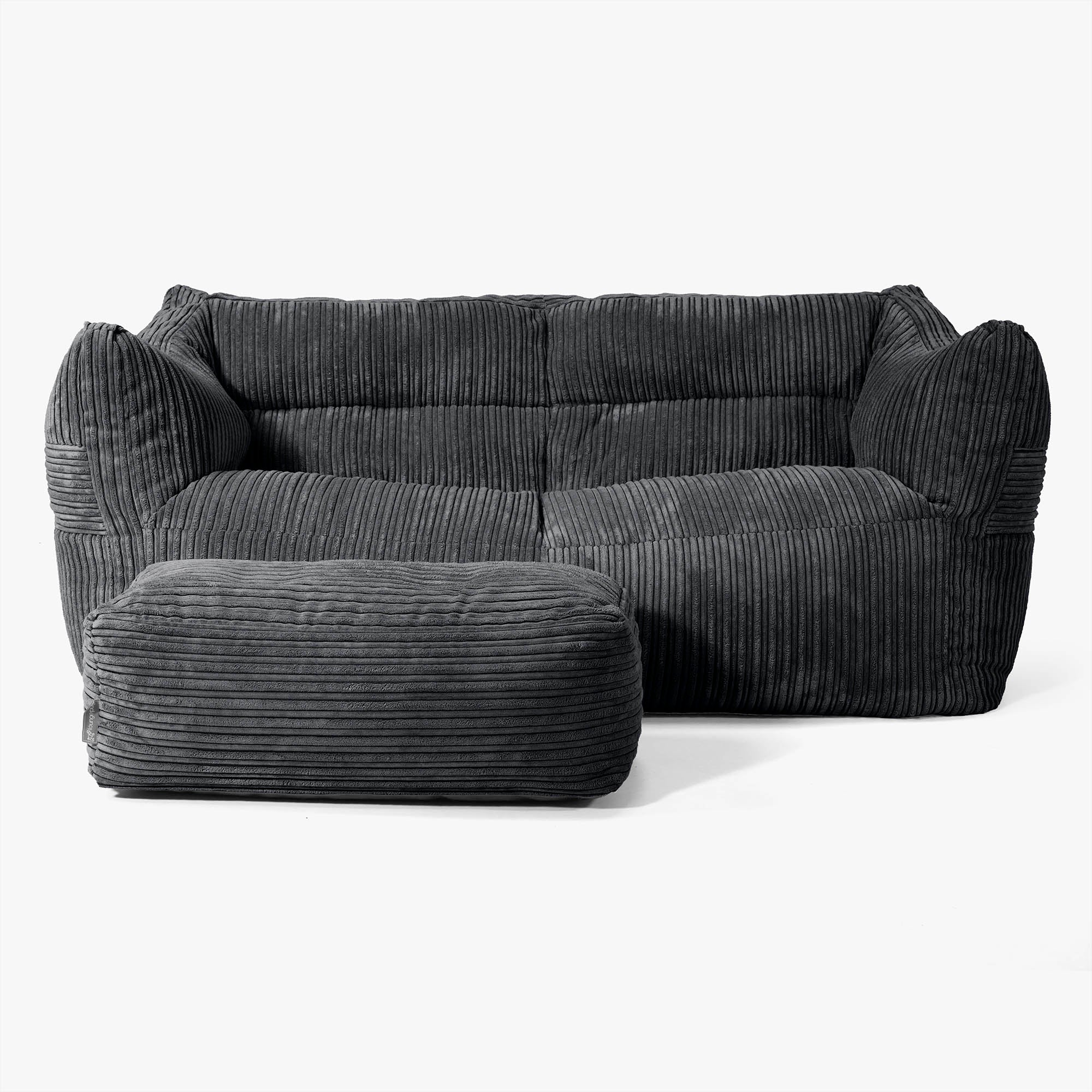 Victor Sitzsack Sofa - Cord Schwarz - Image 2